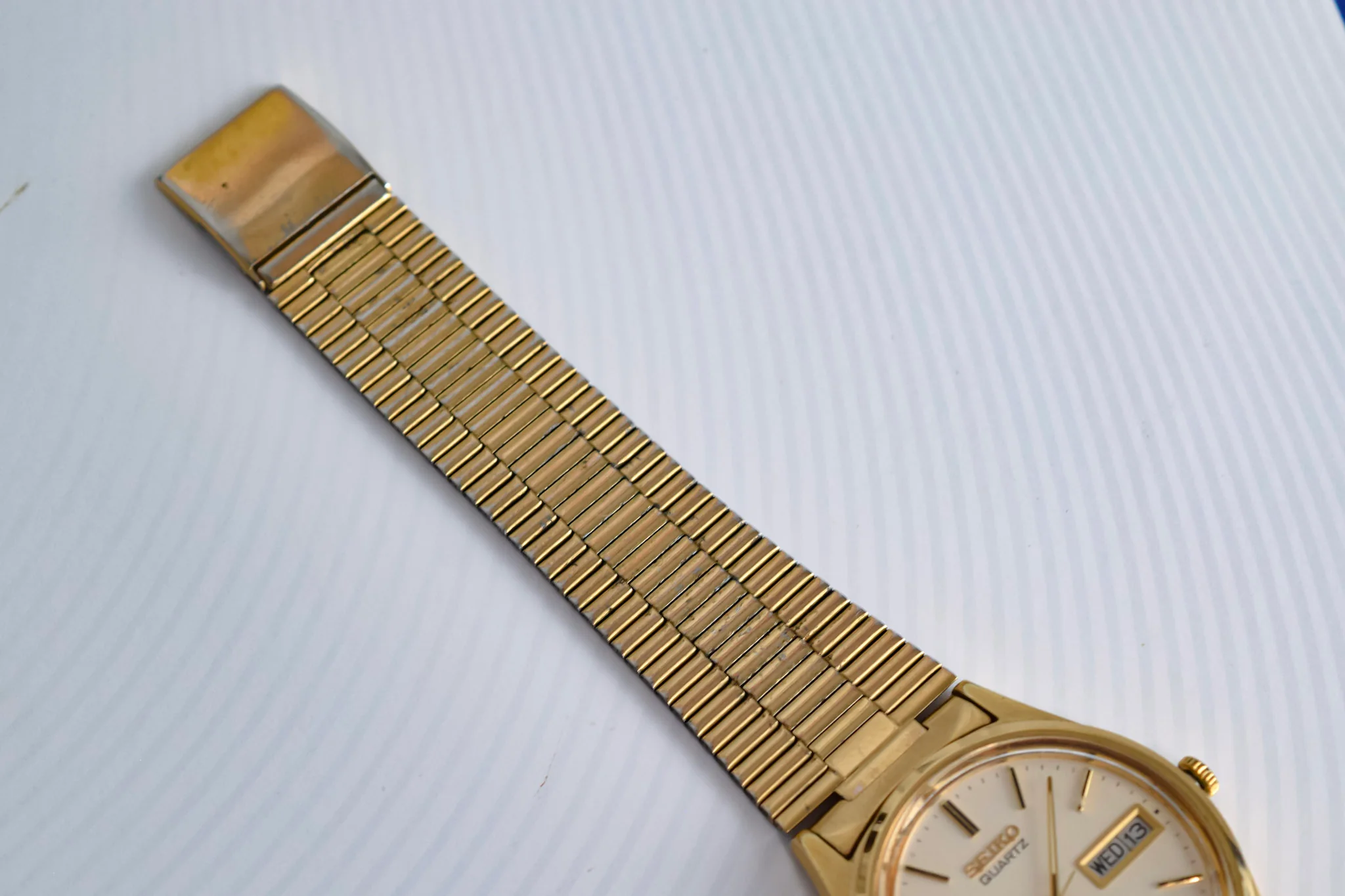 1984 Seiko SQ Gold Tone Day-Date - Image 7