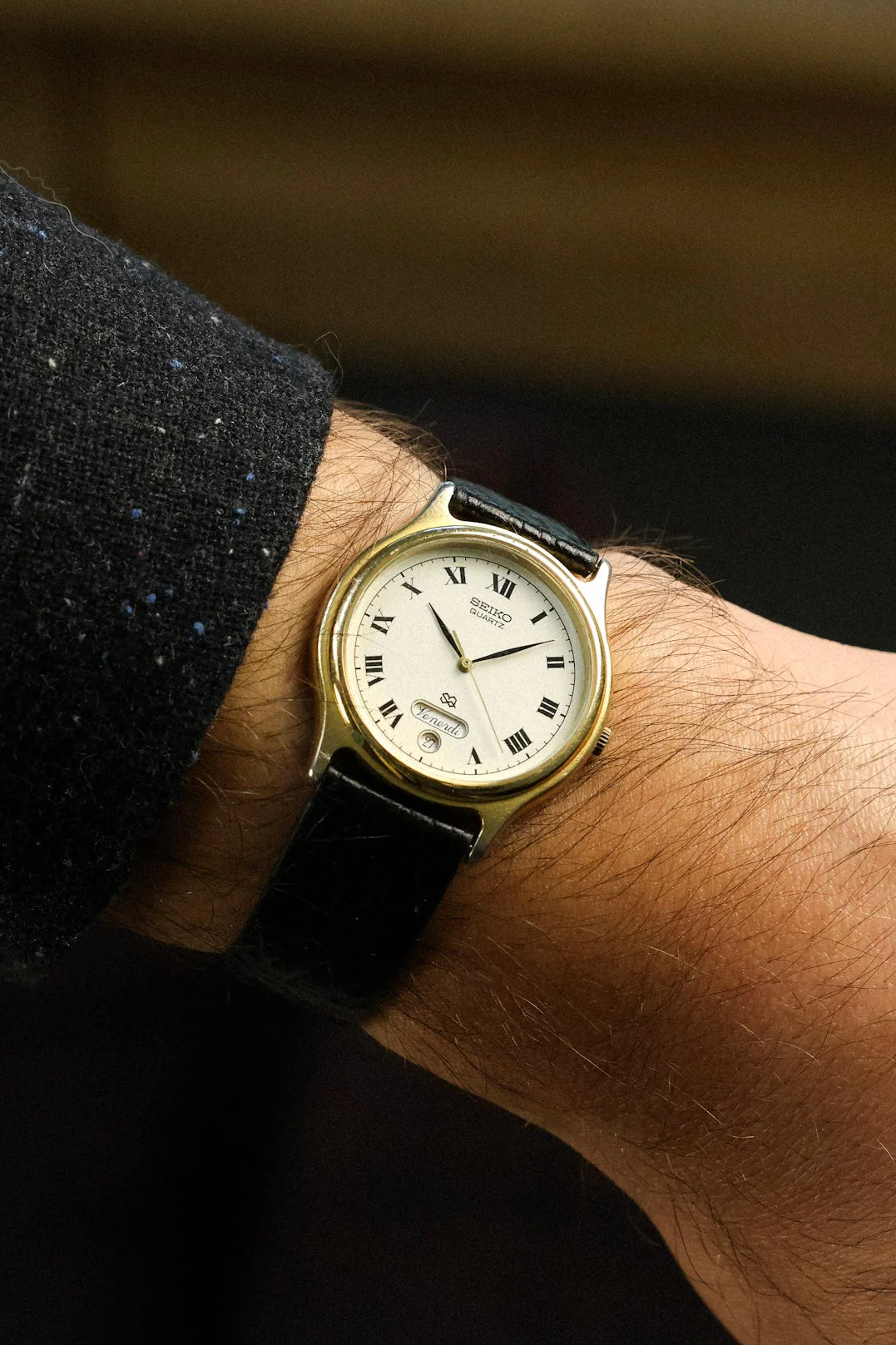 1988 Seiko SQ Roman Script Day-Date (Italian Days of the Week) - Image 3