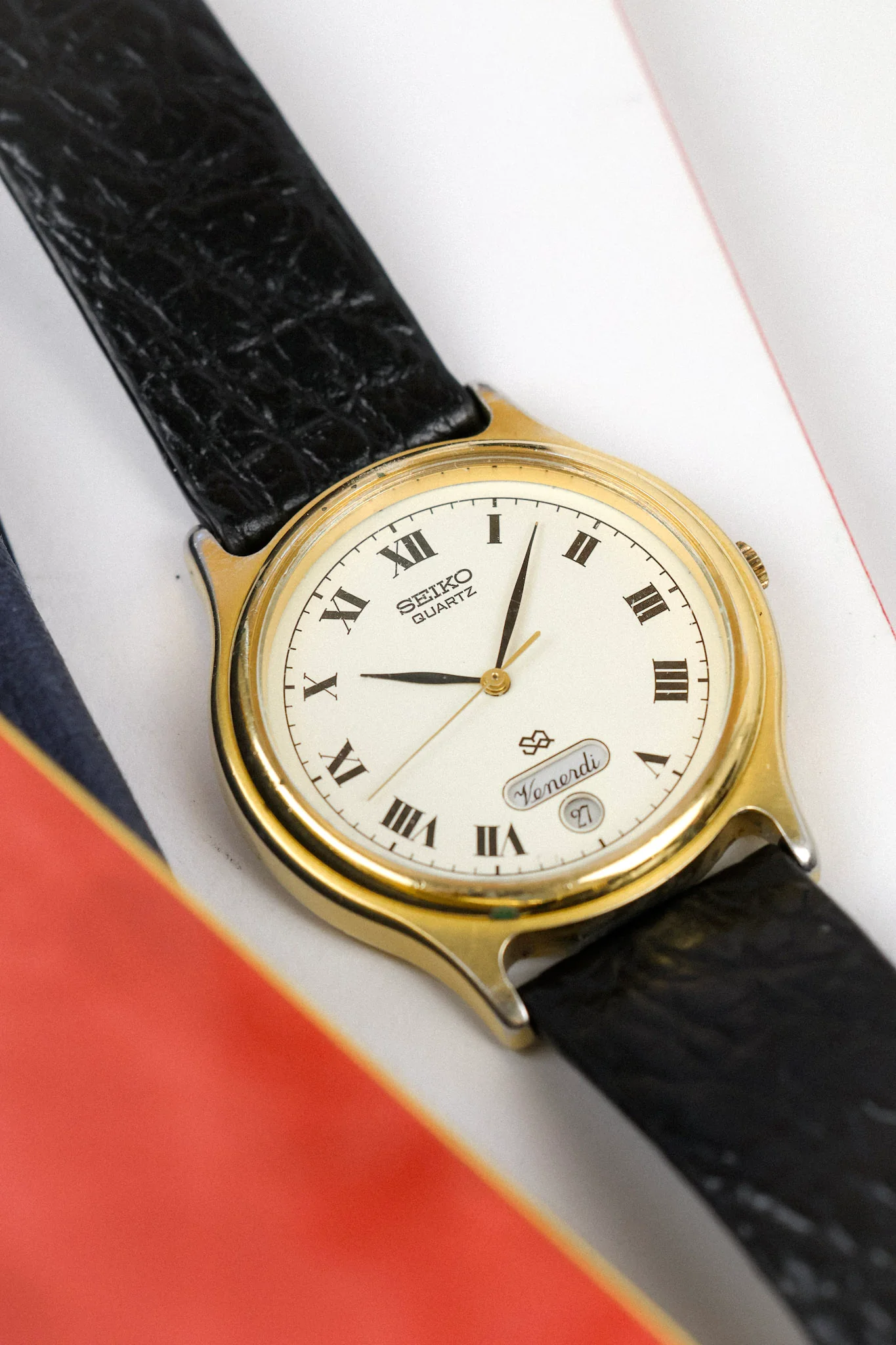 1988 Seiko SQ Roman Script Day-Date (Italian Days of the Week) - Image 6