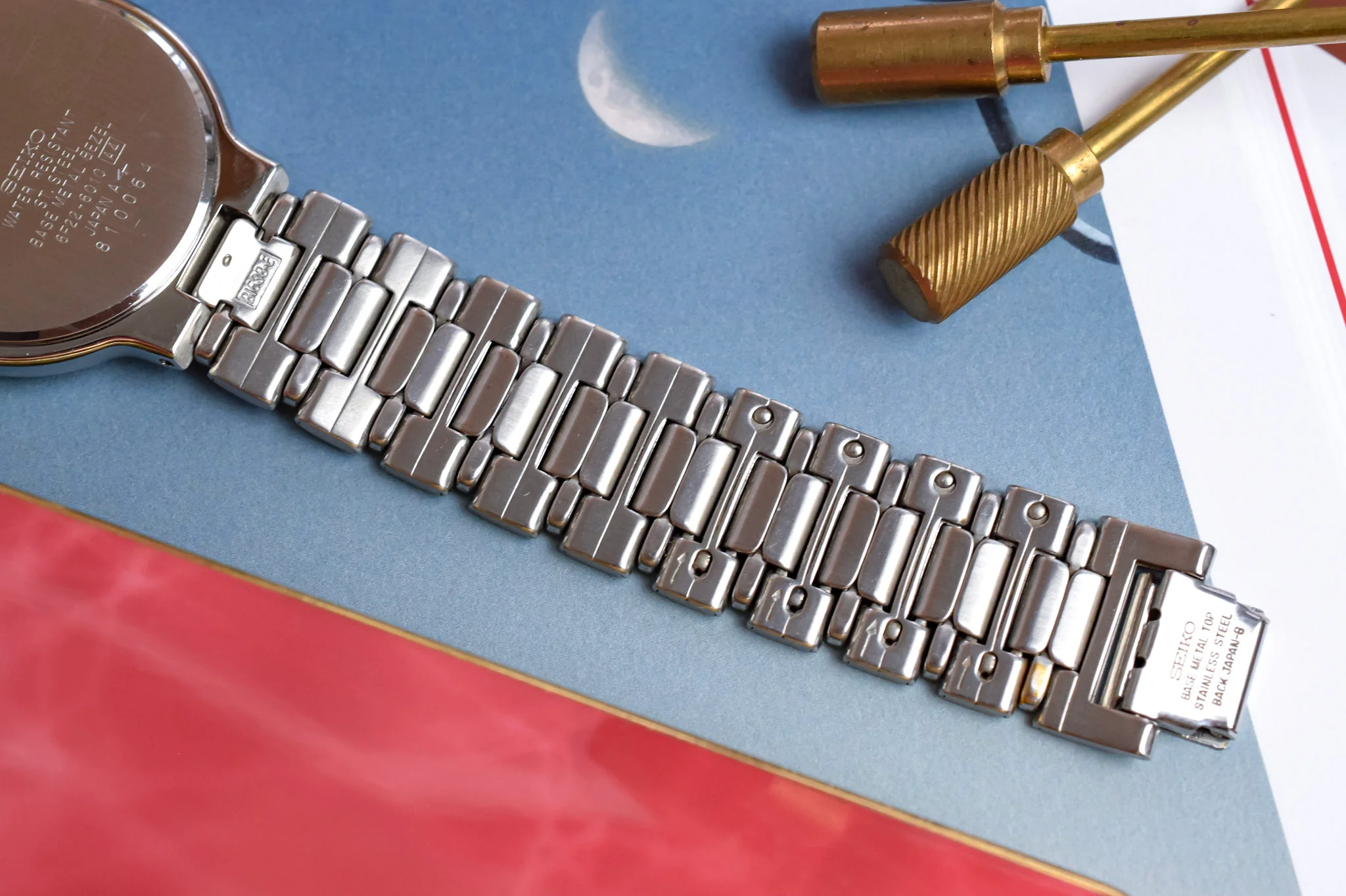 1988 Seiko Two Toned Roman Moonphase Calendar - Image 10