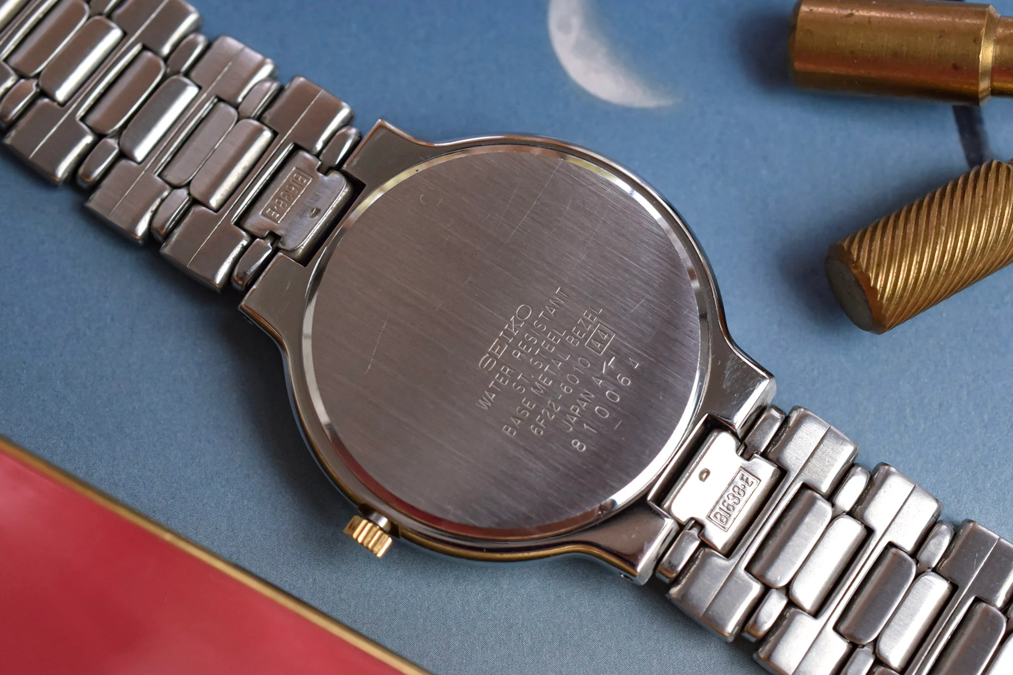 1988 Seiko Two Toned Roman Moonphase Calendar - Image 12