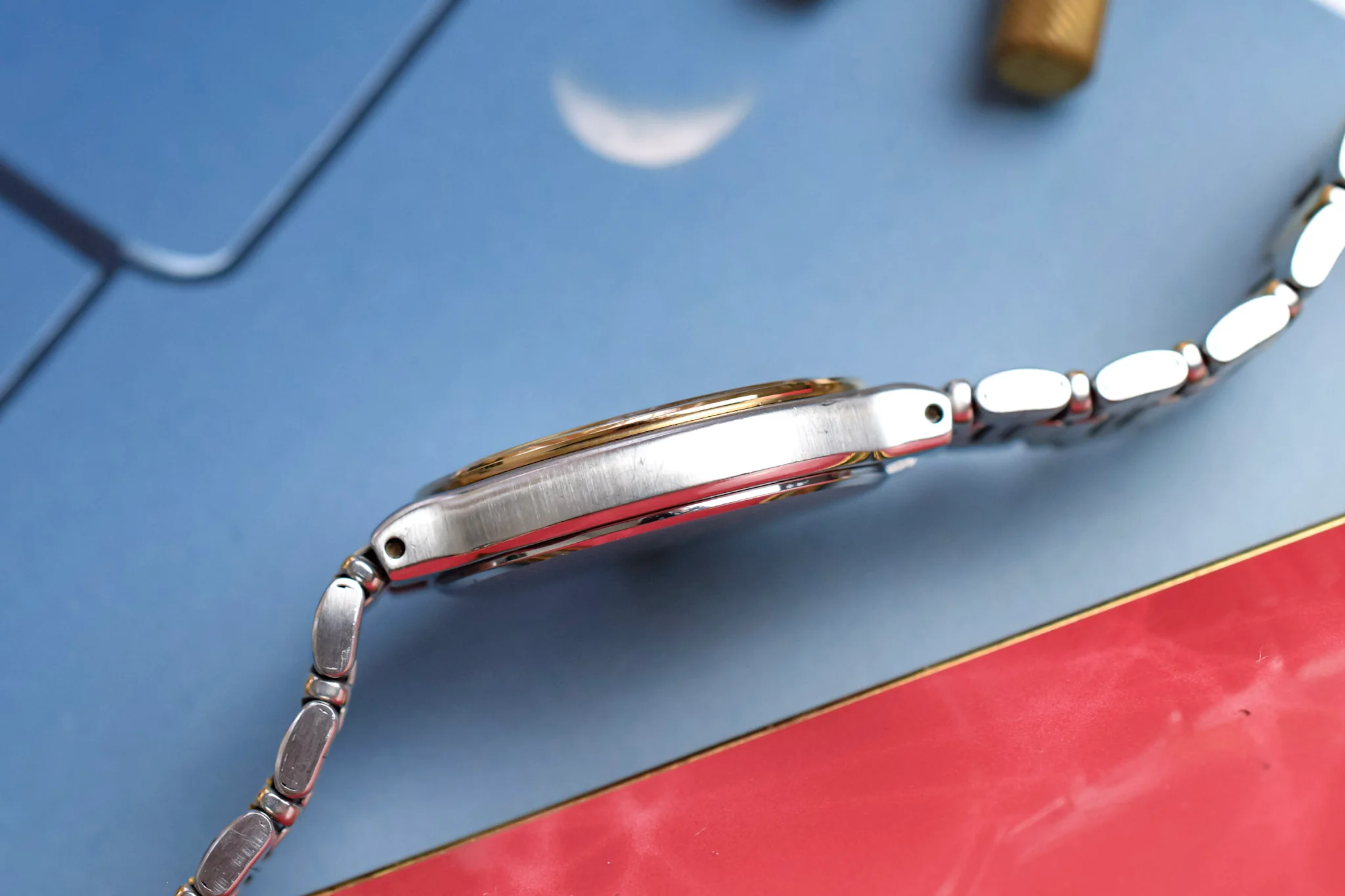 1988 Seiko Two Toned Roman Moonphase Calendar - Image 6