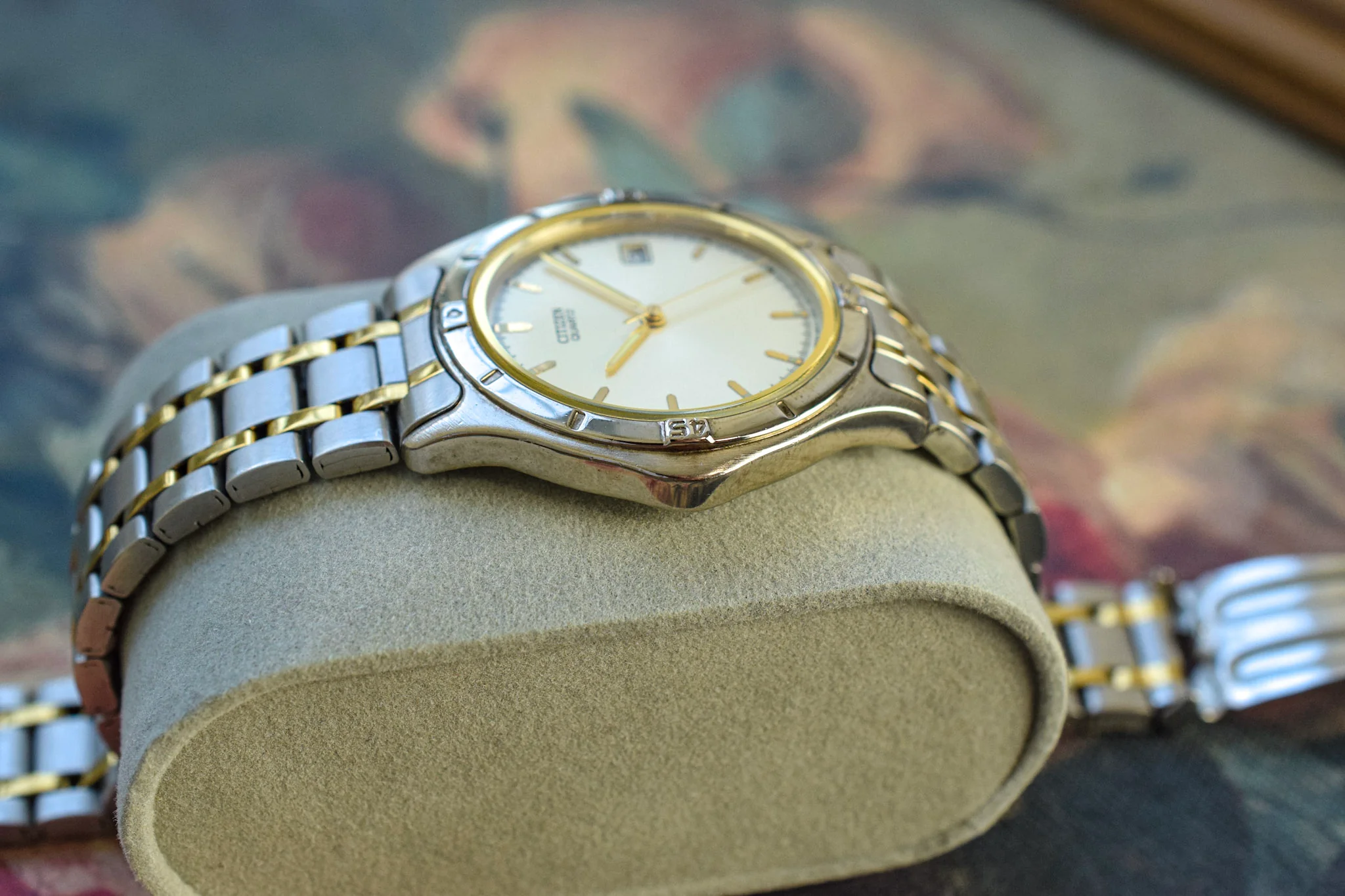 1989 Citizen Two Tone Champagne Dial Calendar - Image 4
