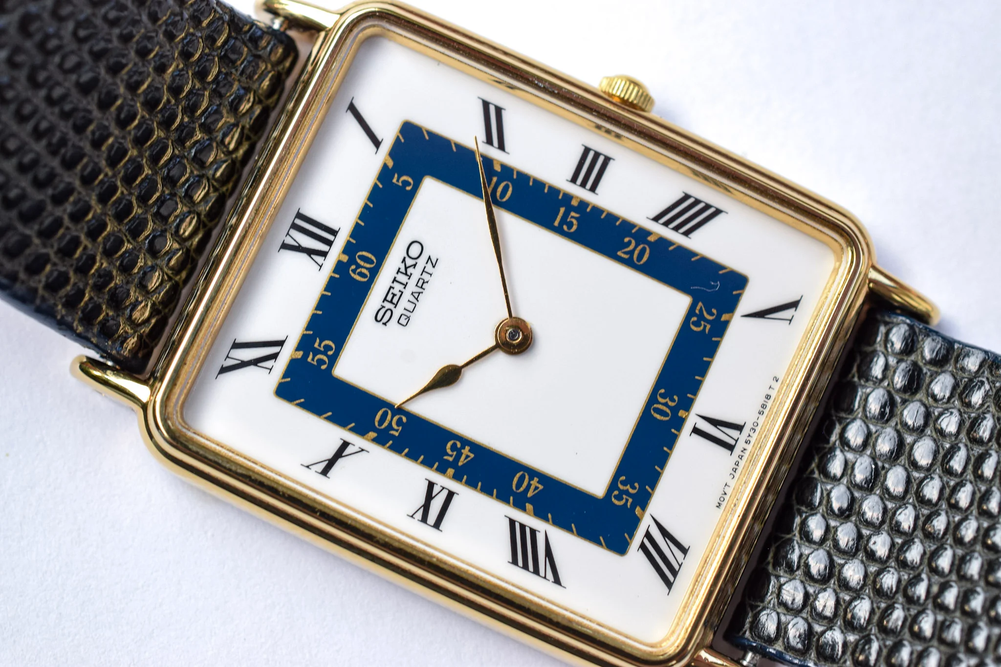 1989 Seiko NOS Roman Rectangle - Image 2