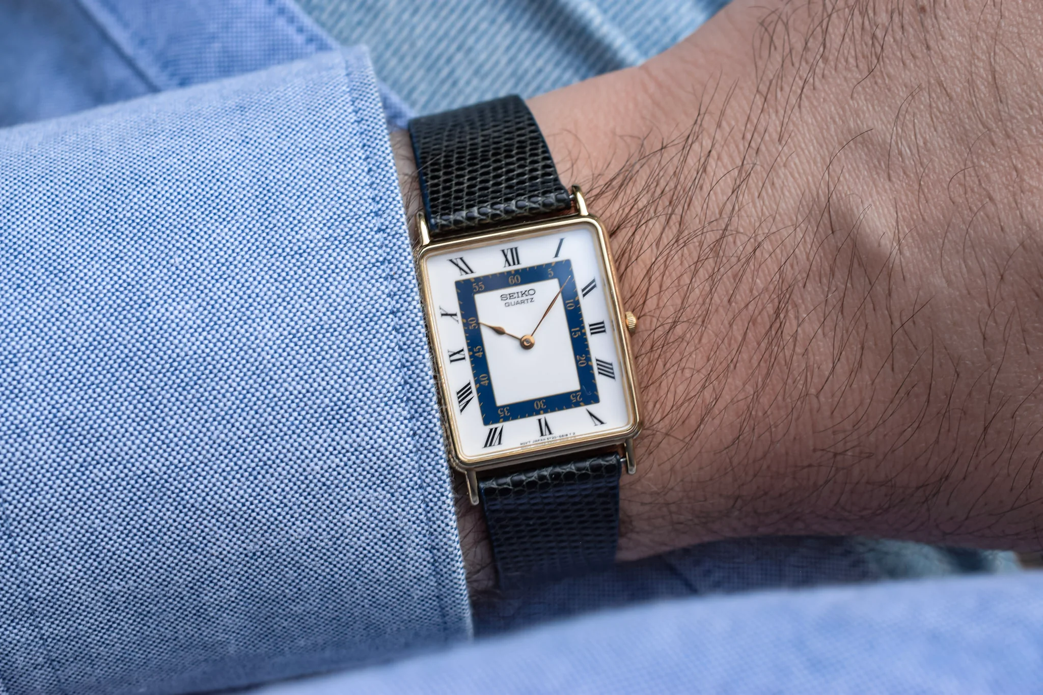 1989 Seiko NOS Roman Rectangle - Image 3