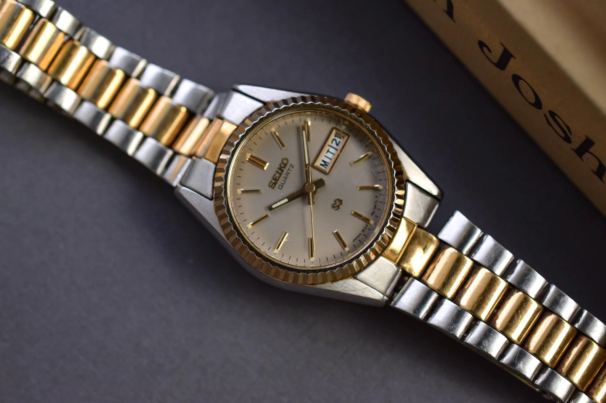 1989 Seiko SQ "Ladies Size" Ghost Dial Day-Date "President" - Image 3
