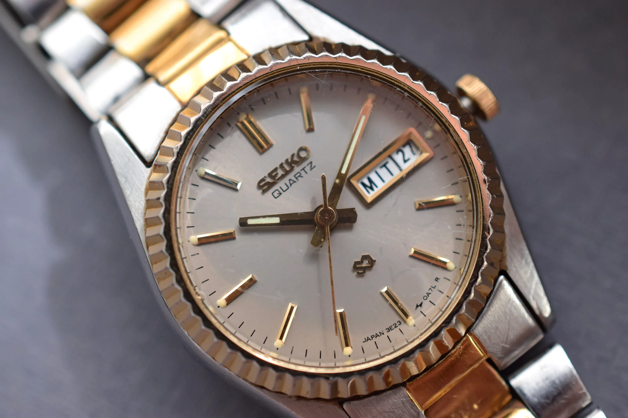 1989 Seiko SQ "Ladies Size" Ghost Dial Day-Date "President" - Image 4