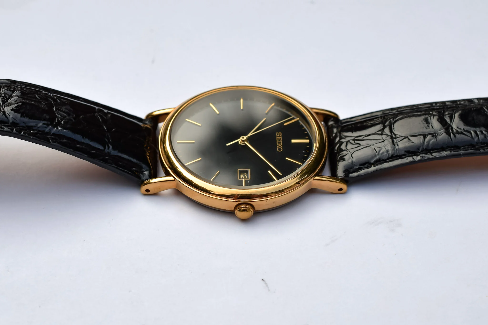1990 Seiko Black Dial Calendar - Image 3