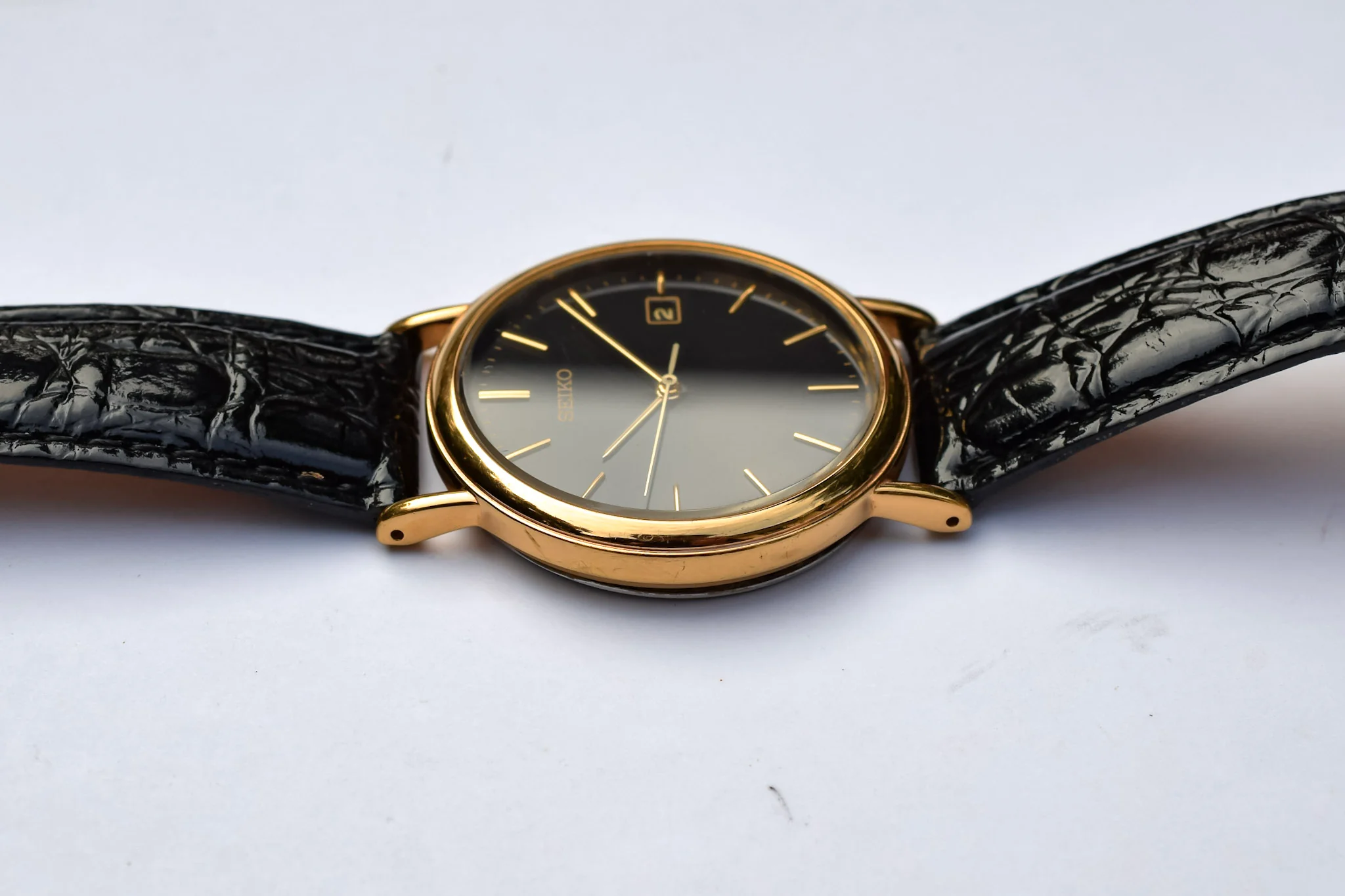 1990 Seiko Black Dial Calendar - Image 4