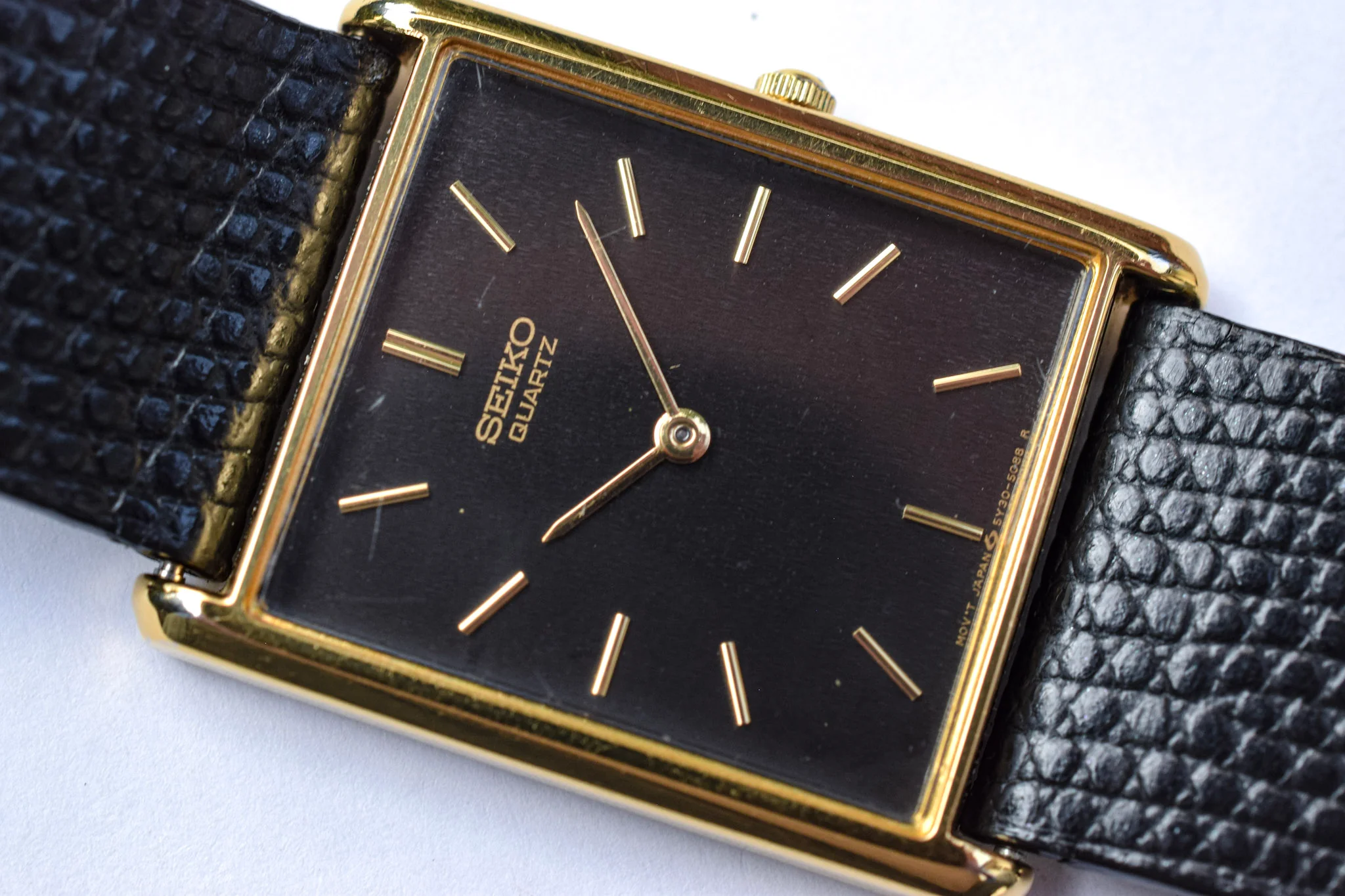 1990 Seiko Black Dial Tank - Image 2