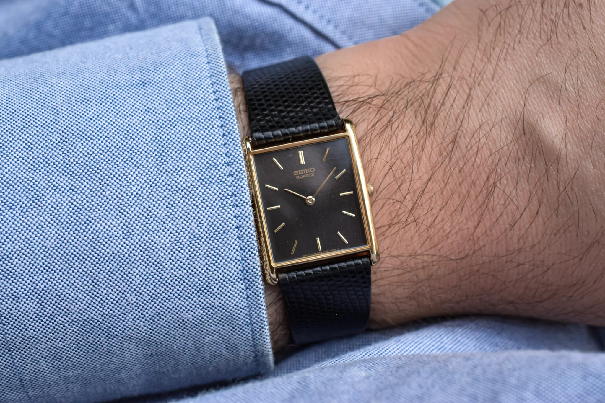 1990 Seiko Black Dial Tank - Image 3