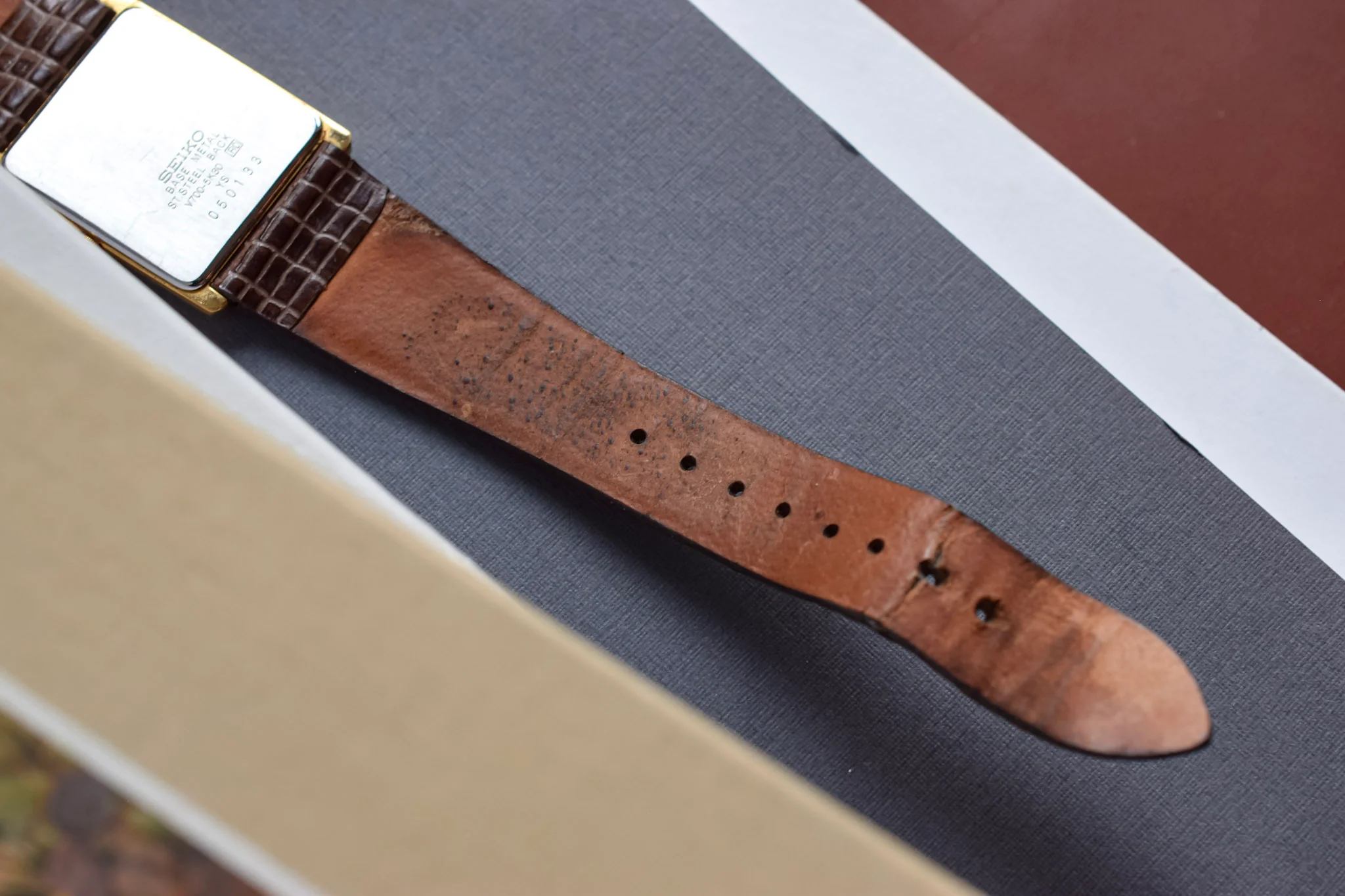 1990 Seiko Gold Tone Tank - Image 7