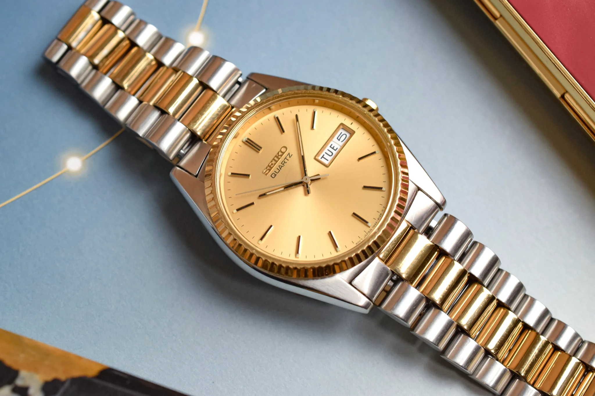 2001 Seiko Two Toned Champagne Dial Day-Date "President" - Image 3