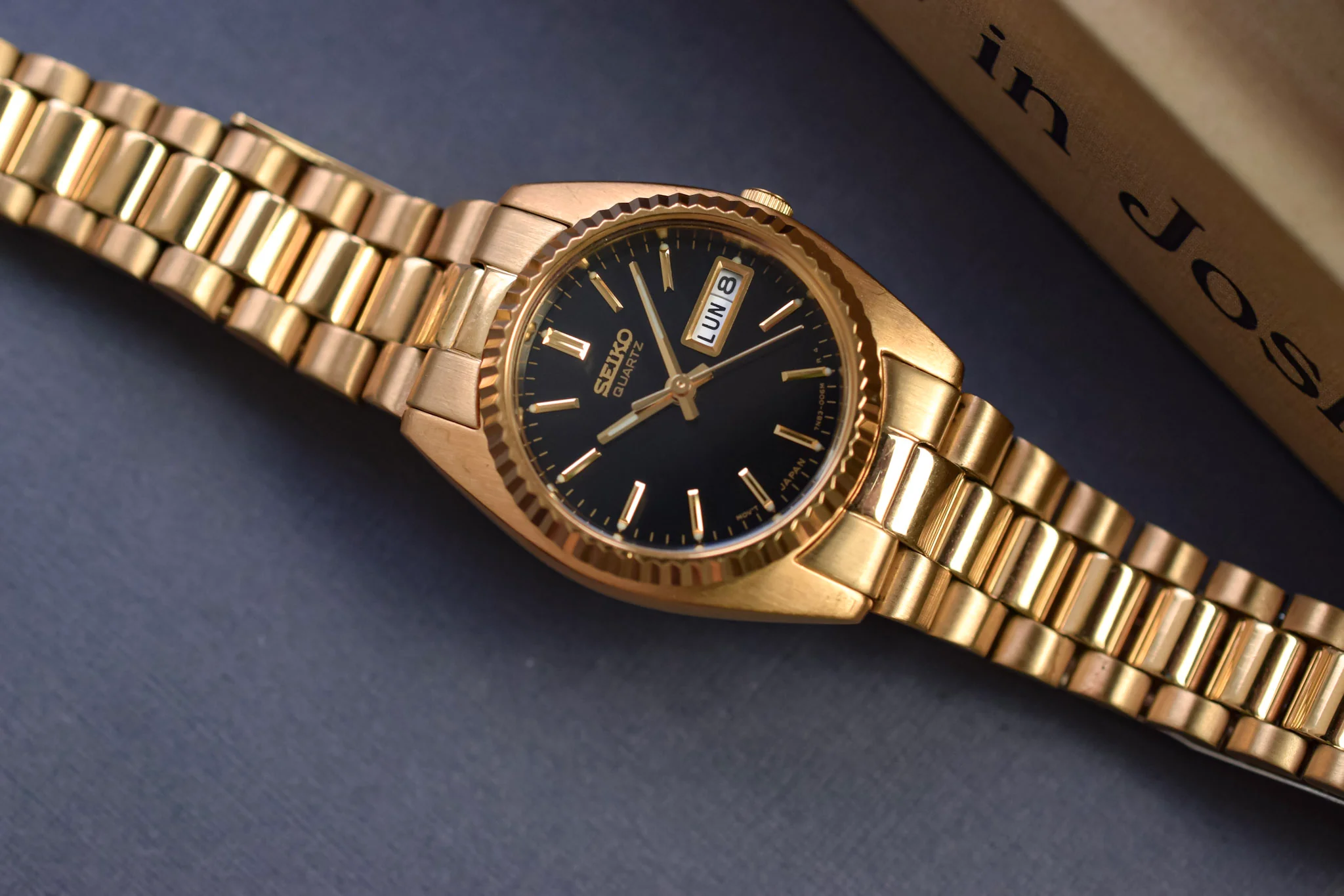1990 Seiko "Ladies Size" Gilt Dial Day-Date "President" - Image 3