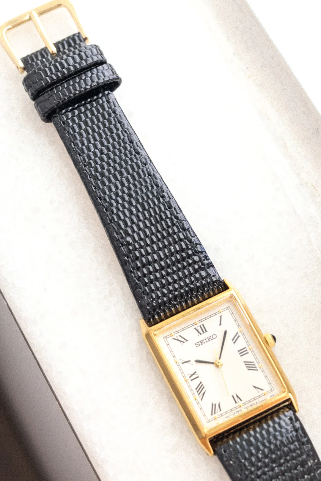 1990 Seiko Roman Beveled Lugs Tank - Image 5