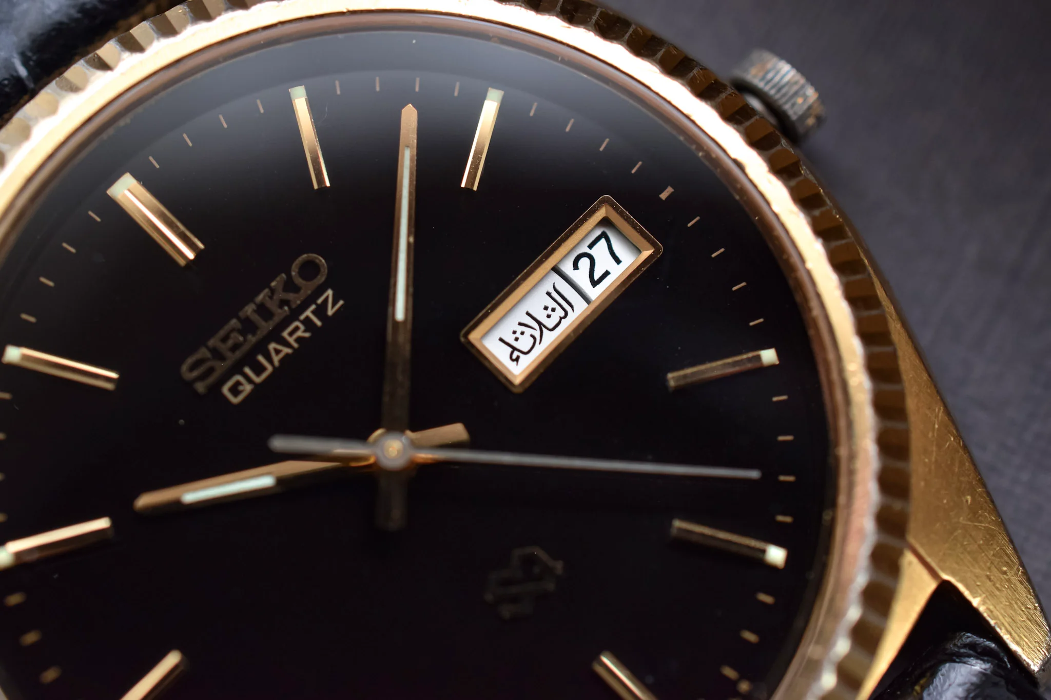 1990 Seiko SQ Gilt Arabic Day-Date "President" - Image 4
