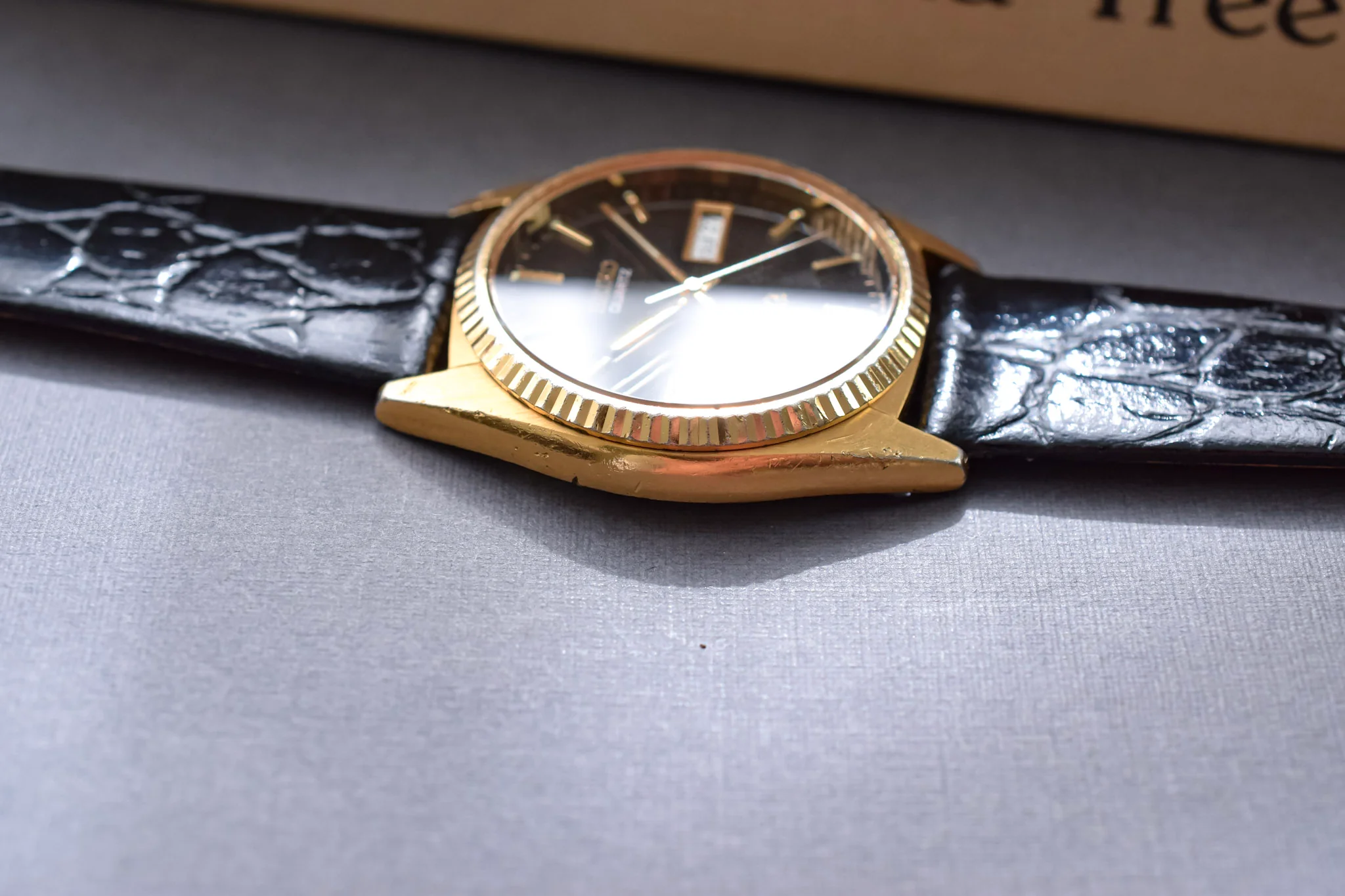 1990 Seiko SQ Gilt Arabic Day-Date "President" - Image 7