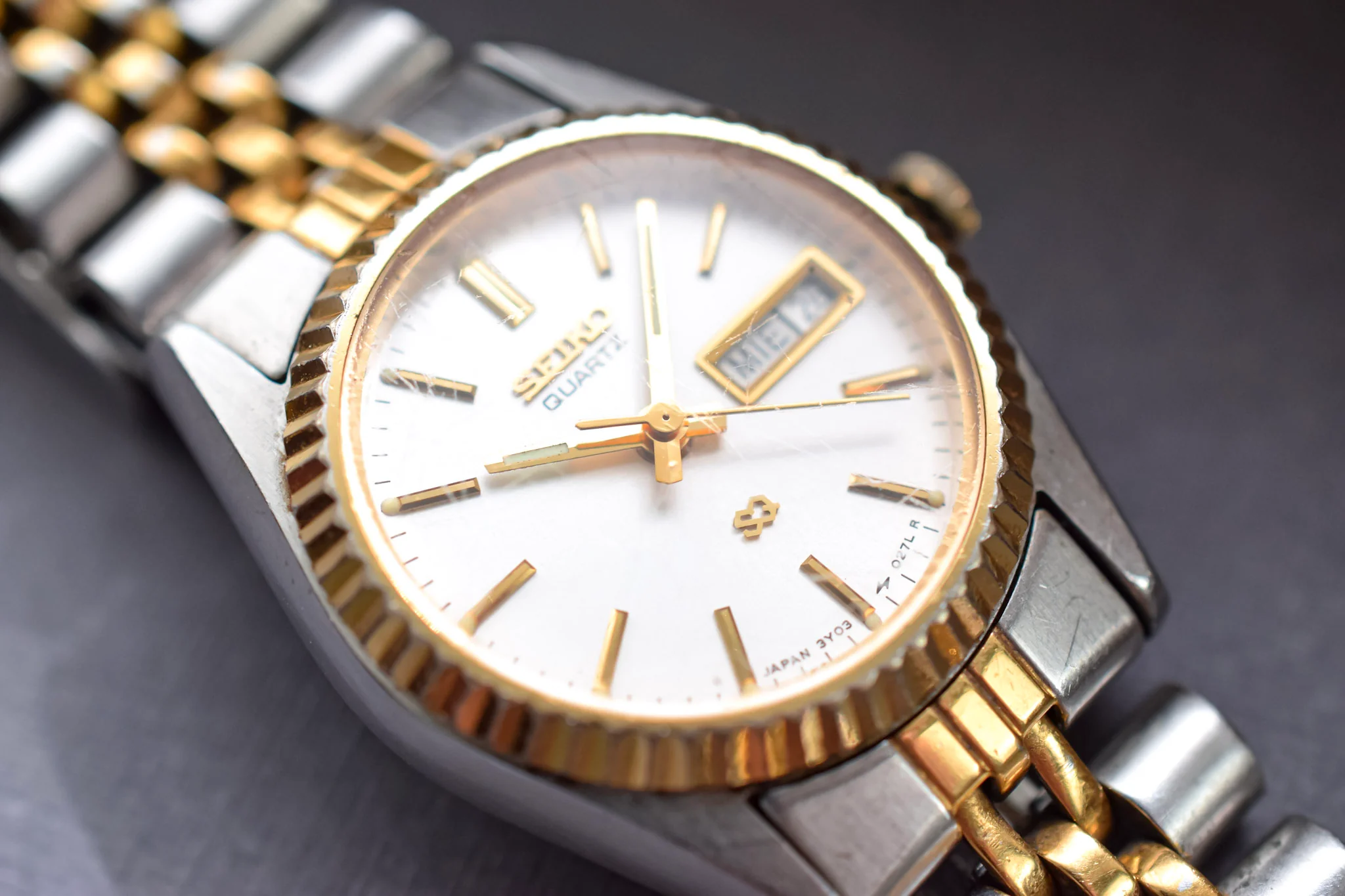 1990 Seiko SQ "Ladies Size" Silver Day-Date - Image 5