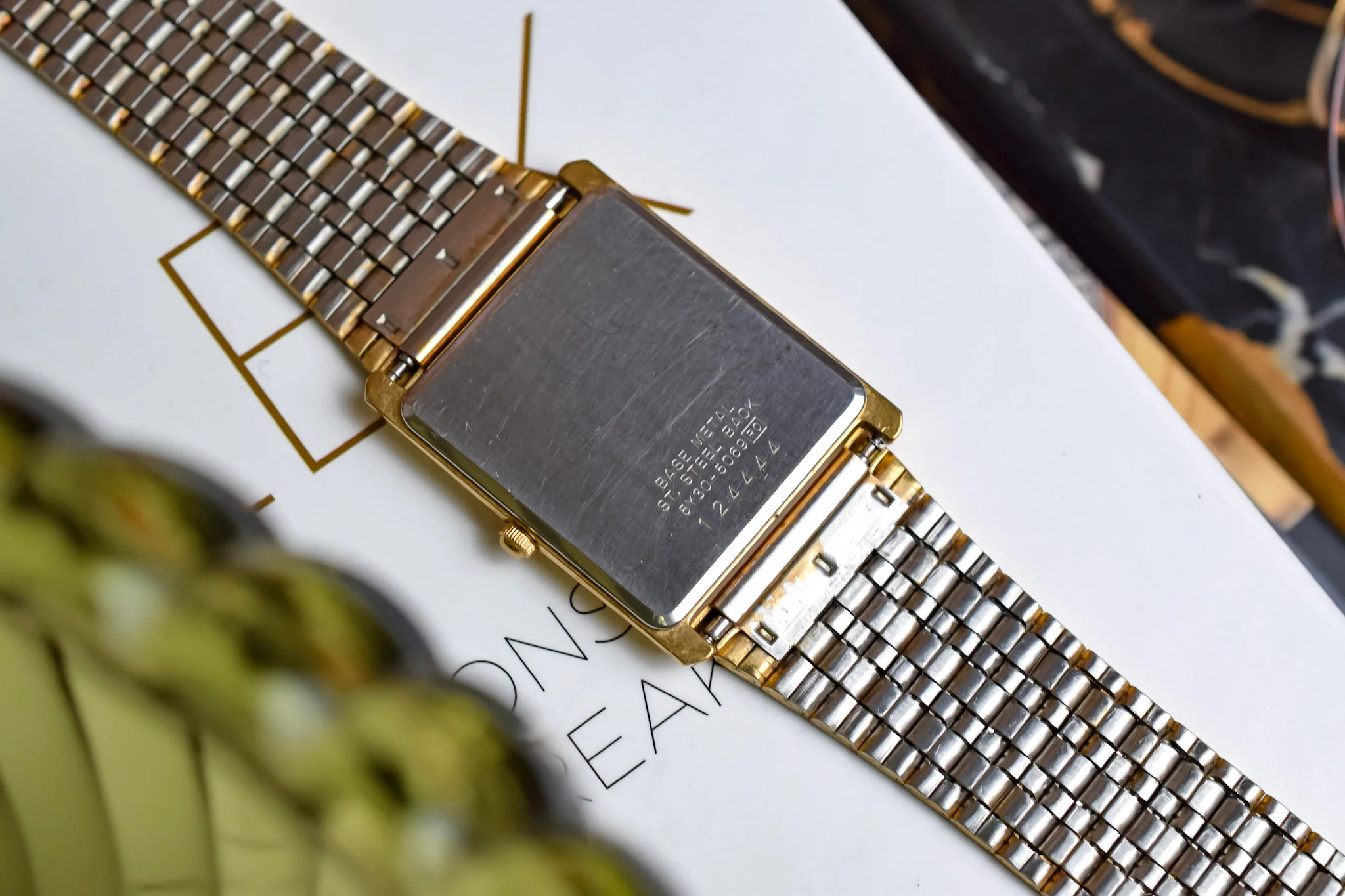 1991 Seiko Champagne Diamond Dial Tank - Image 9