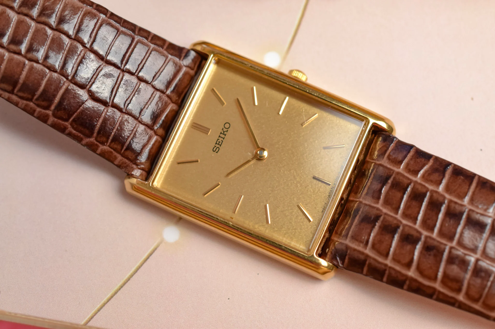 1991 Seiko Champagne Washi Dial Tank - Image 3