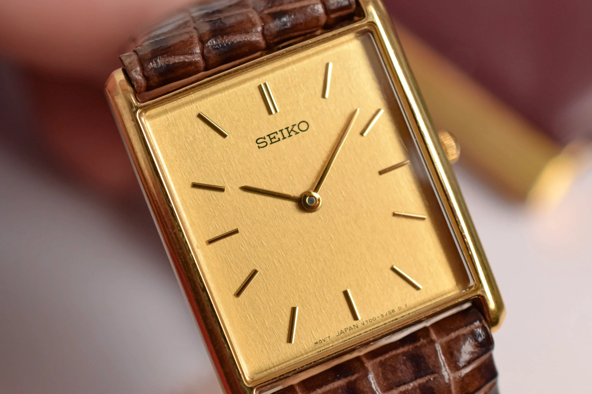1991 Seiko Champagne Washi Dial Tank - Image 4