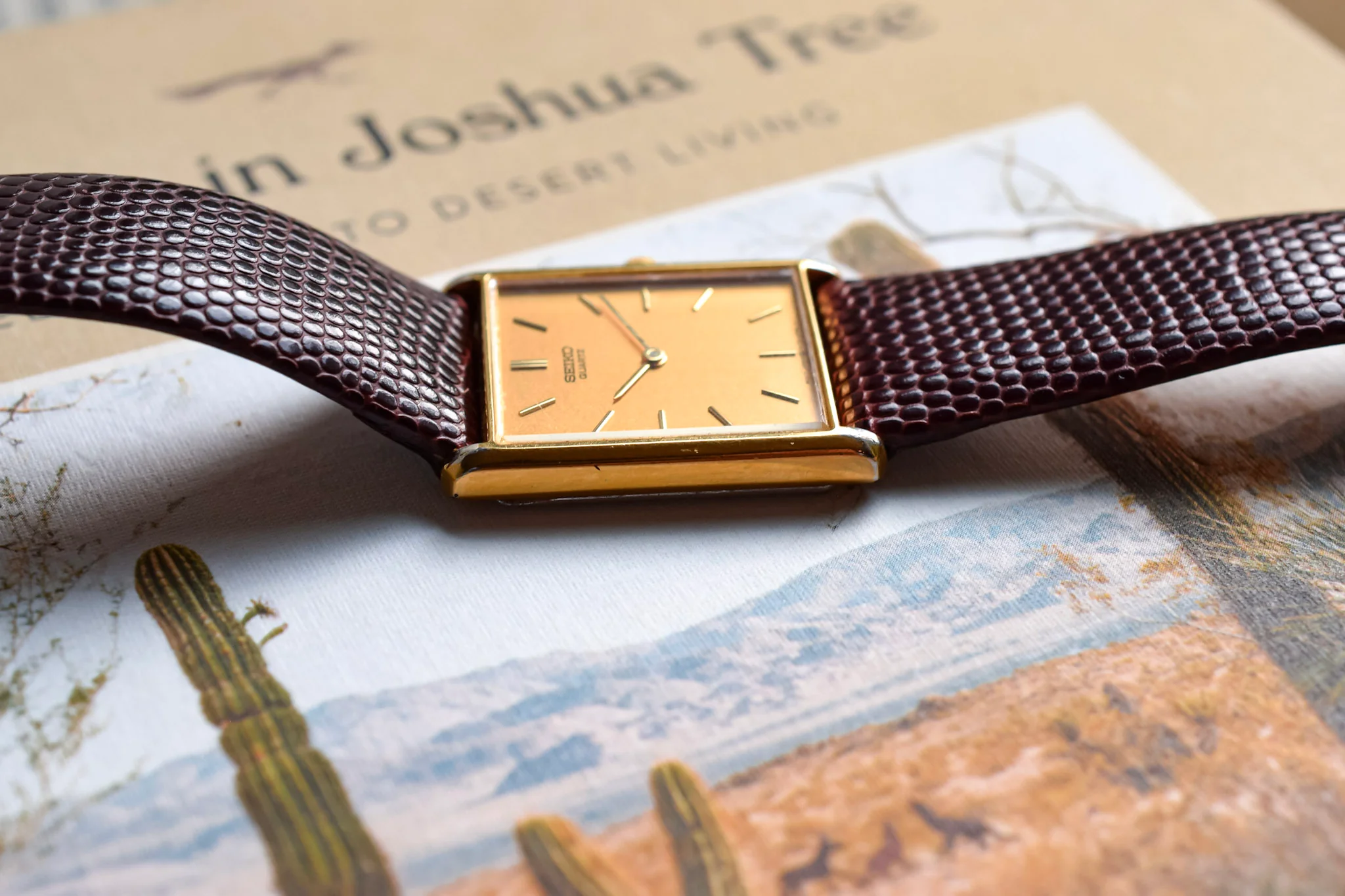 1991 Seiko Gold Tone Tank - Image 5