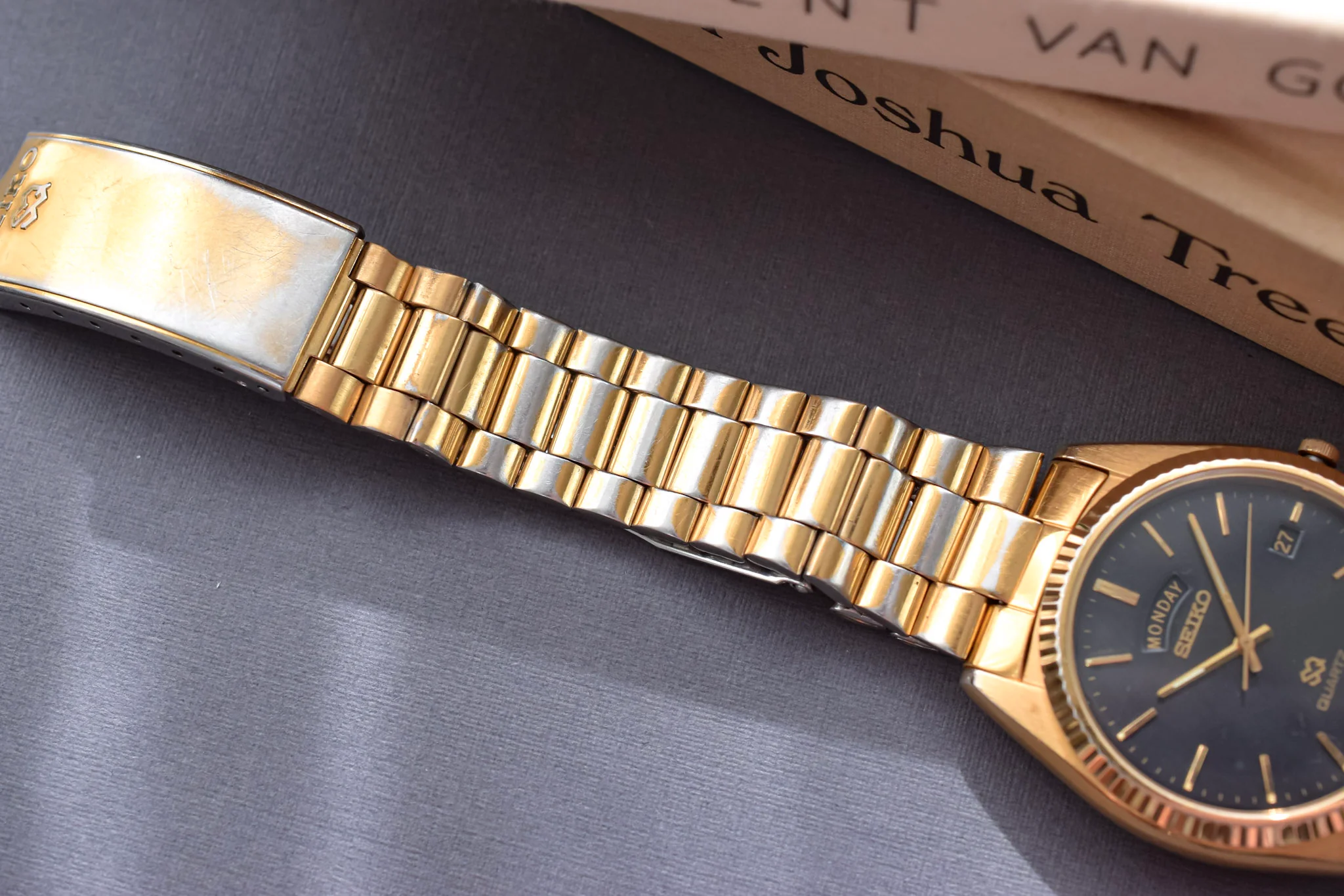 1992 Seiko SQ Gilt Dial Day-Date "President" - Image 7