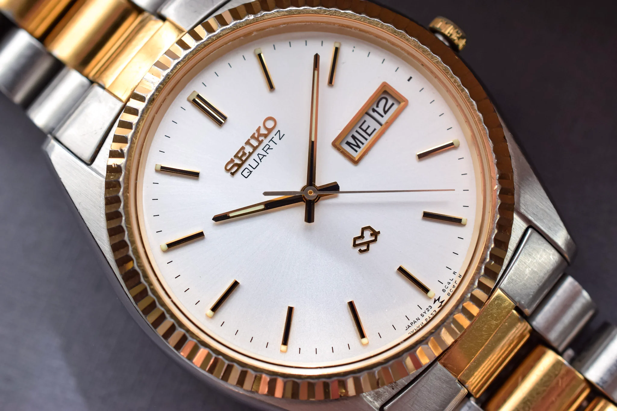 1992 Seiko SQ Two Toned Silver Dial Day-Date "President" - Image 3