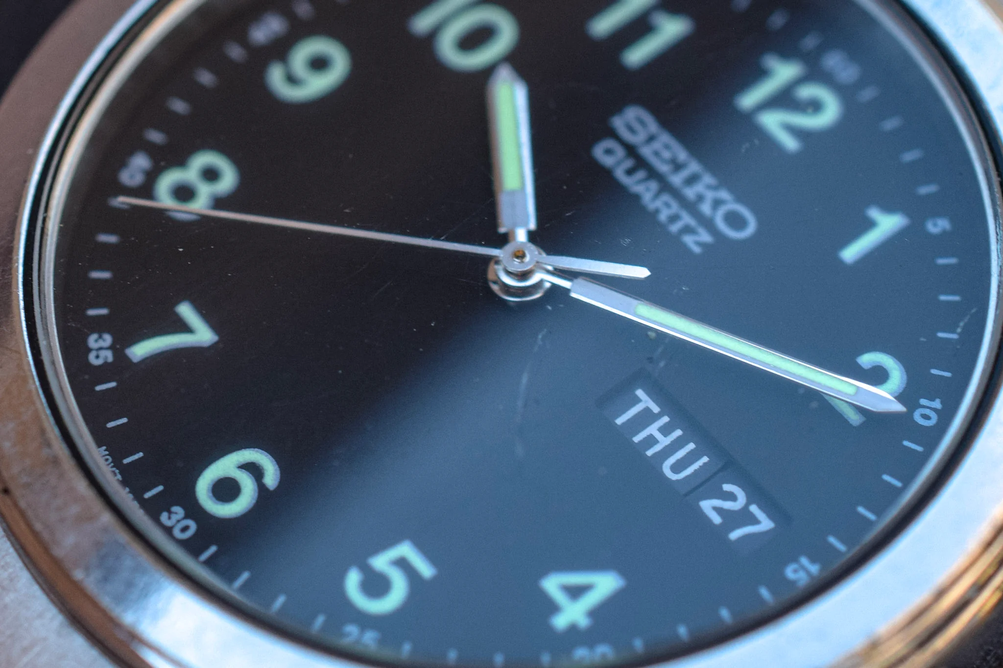 1993 Seiko Quartz Day/Date Black Dial Watch - Image 13