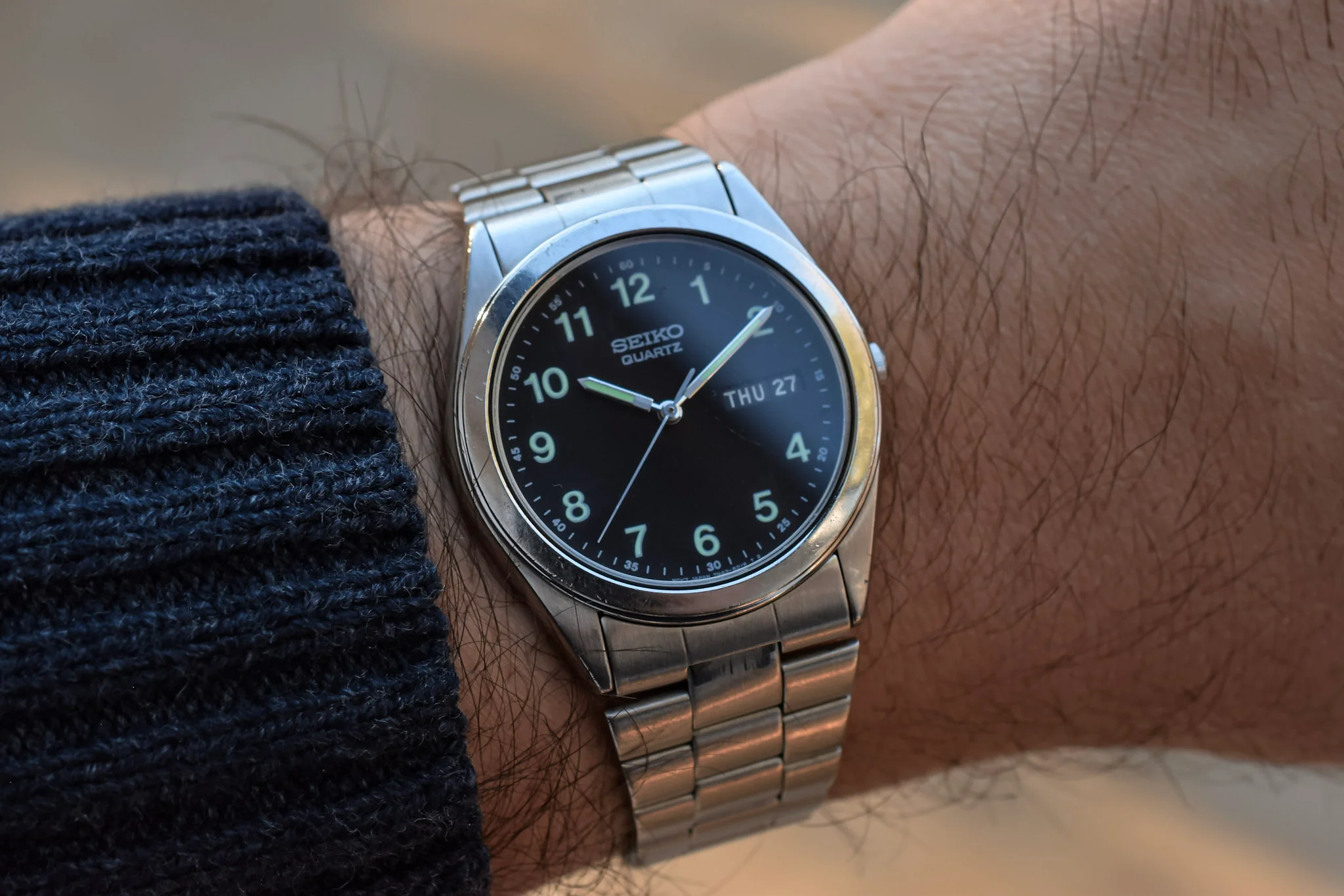 1993 Seiko Quartz Day/Date Black Dial Watch - Image 14