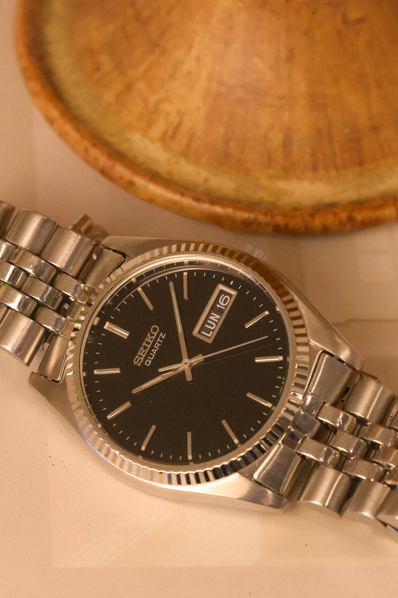 1994 Seiko Black Dial Steel Jubilee Prez - Image 3