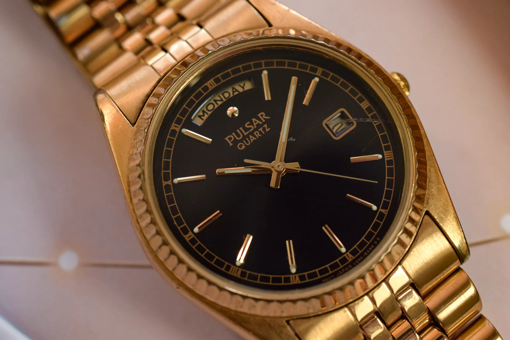 1995 Pulsar Golden Gilt Day-Date "President" - Image 3