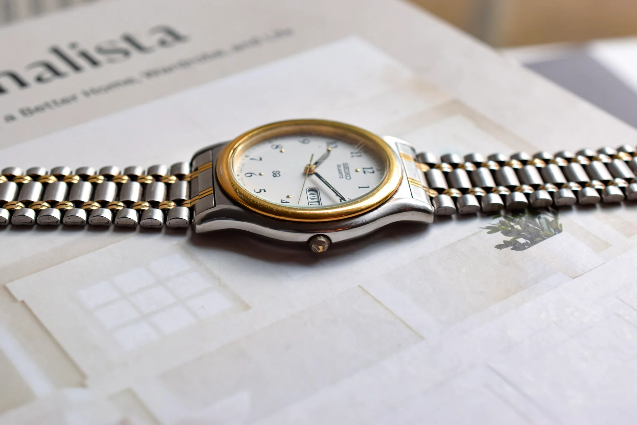 1995 Seiko SQ Arabic Numerals Day-Date - Image 4