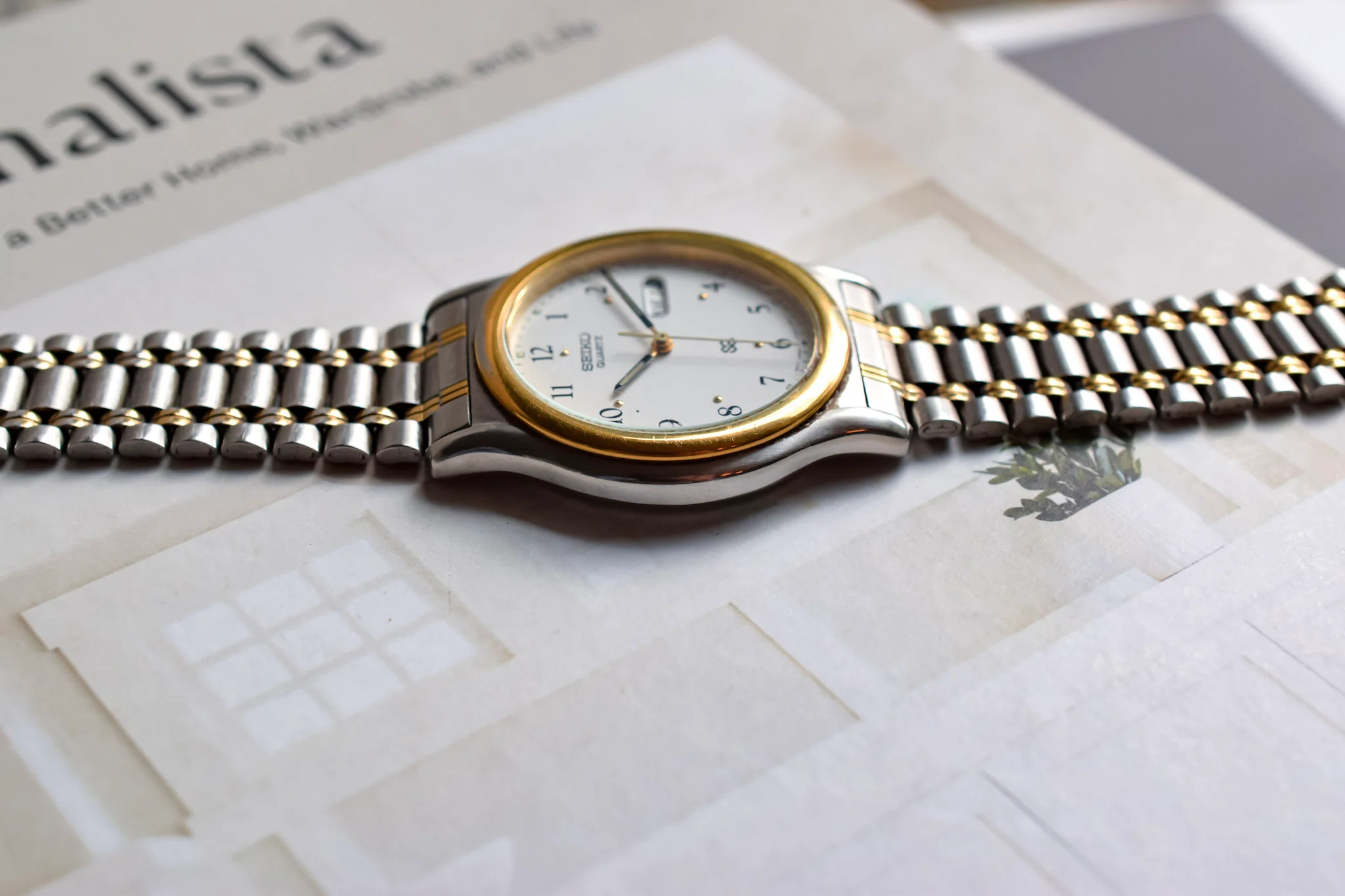 1995 Seiko SQ Arabic Numerals Day-Date - Image 5