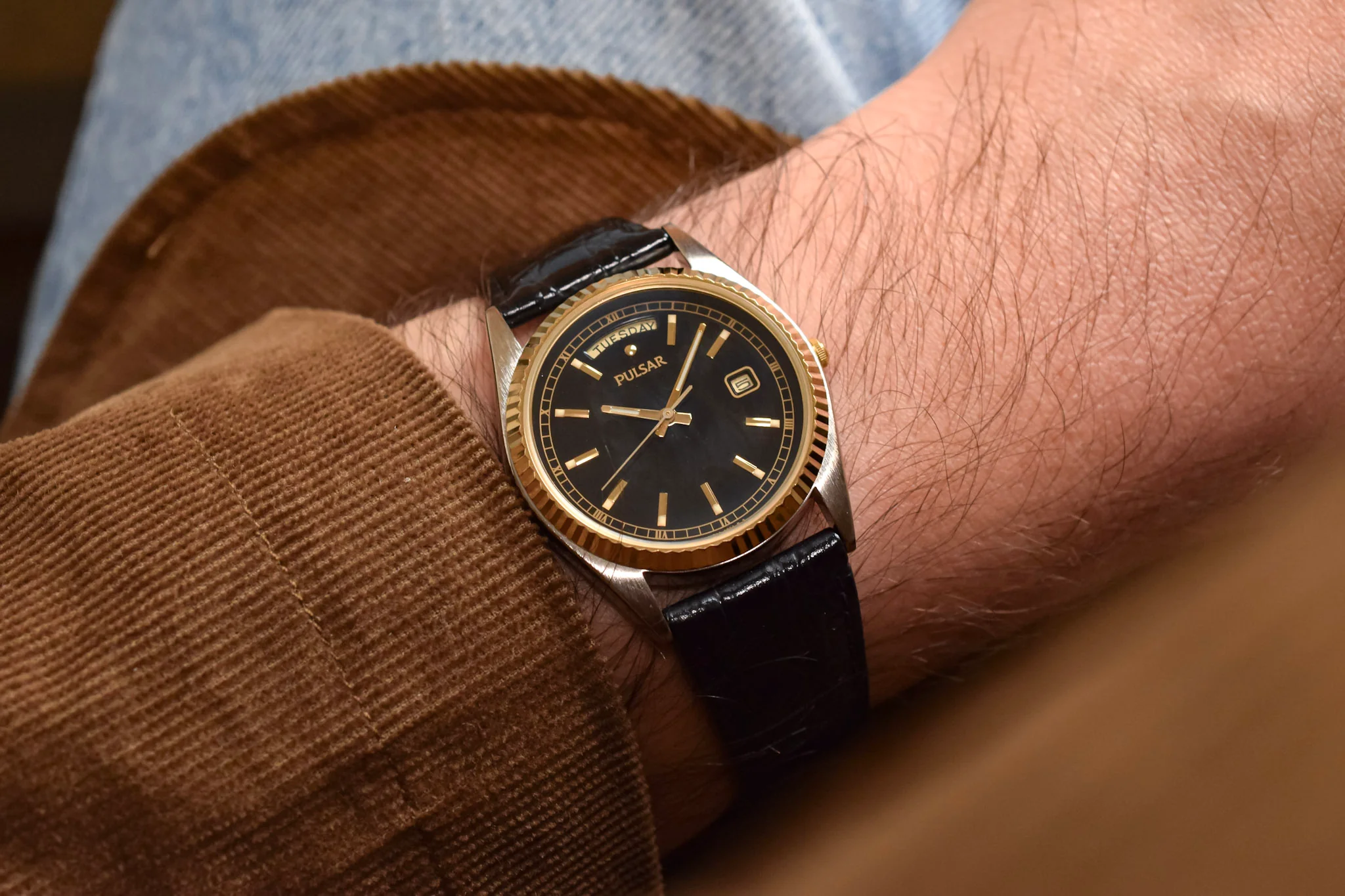 1996 Pulsar Two Toned Gilt Day-Date "President" - Image 2