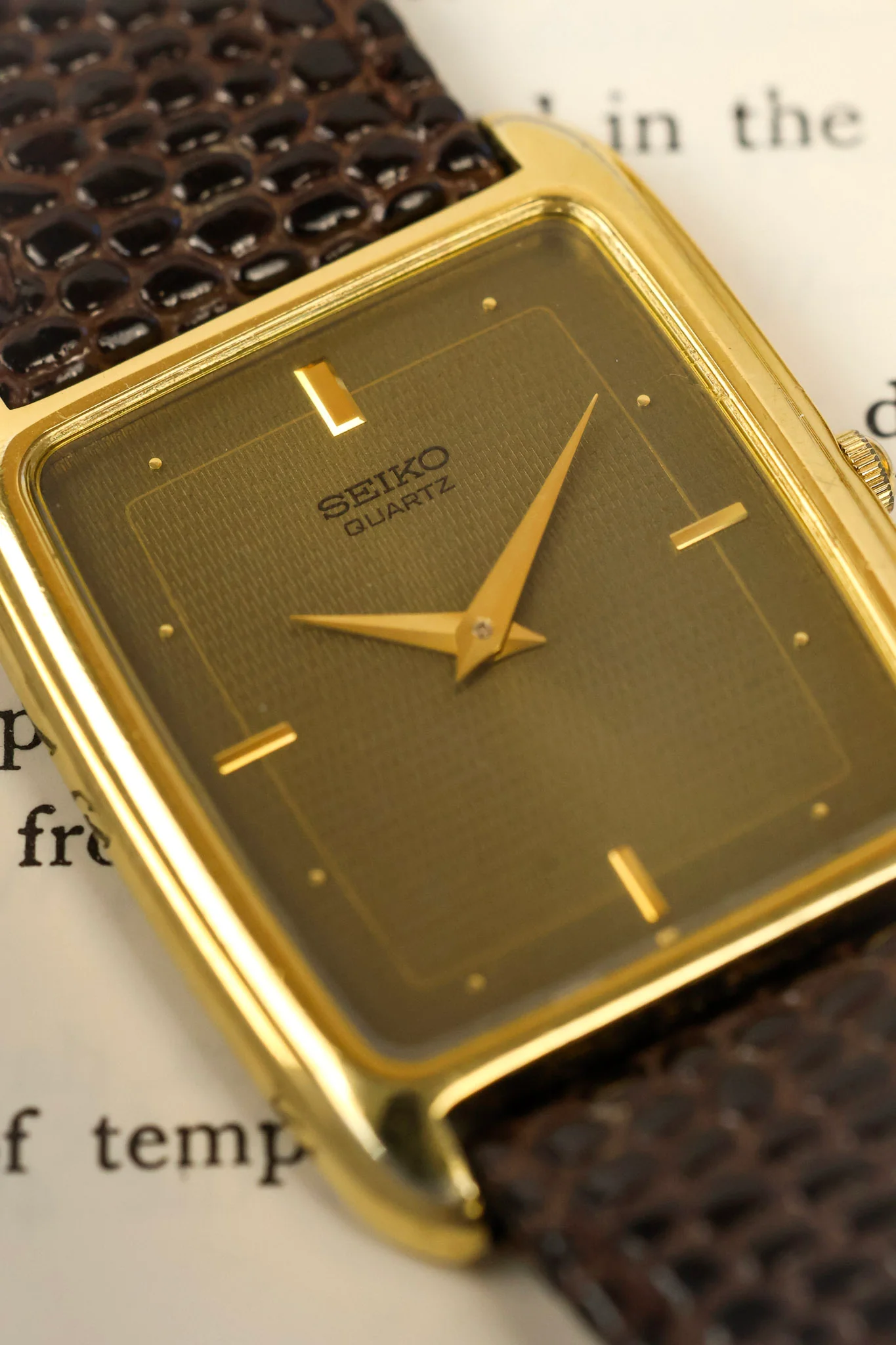 1996 Seiko Golden Coffee Dial Tank - Image 3