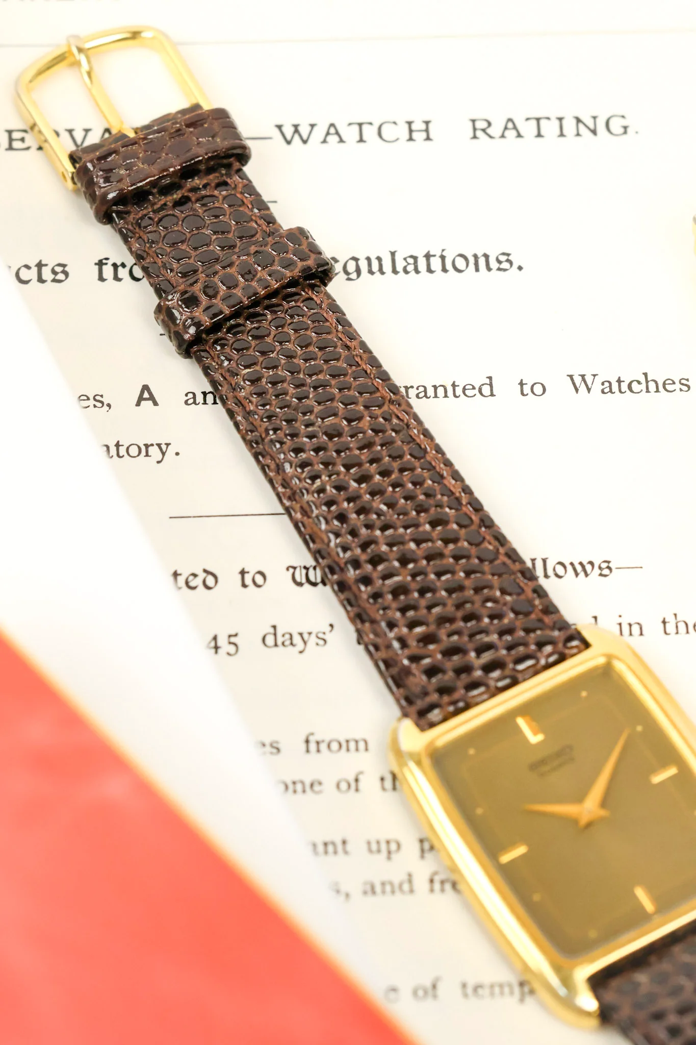 1996 Seiko Golden Coffee Dial Tank - Image 7