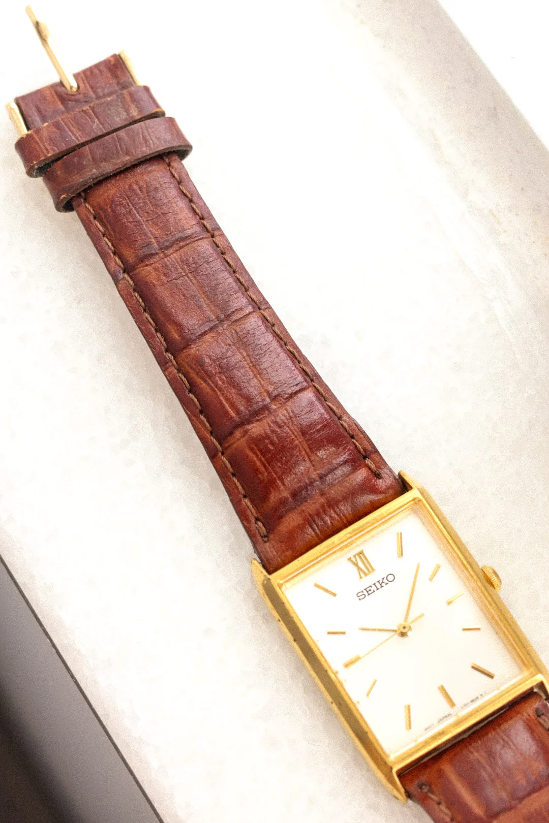 1996 Seiko Silver Dial Beveled Lugs Tank - Image 5