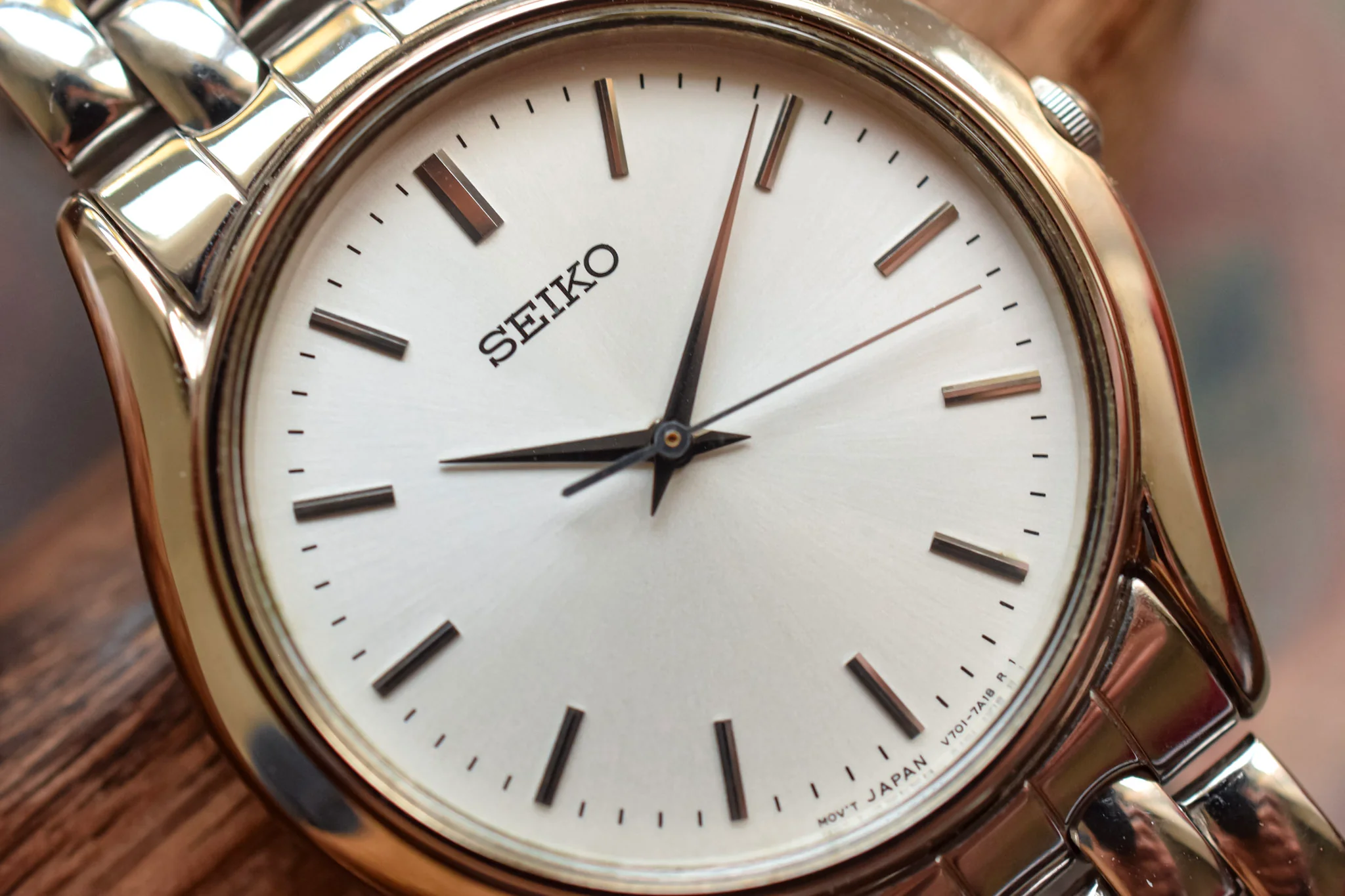 1996 Seiko Silver Sunray Beads of Rice - New Old Stock - Image 4