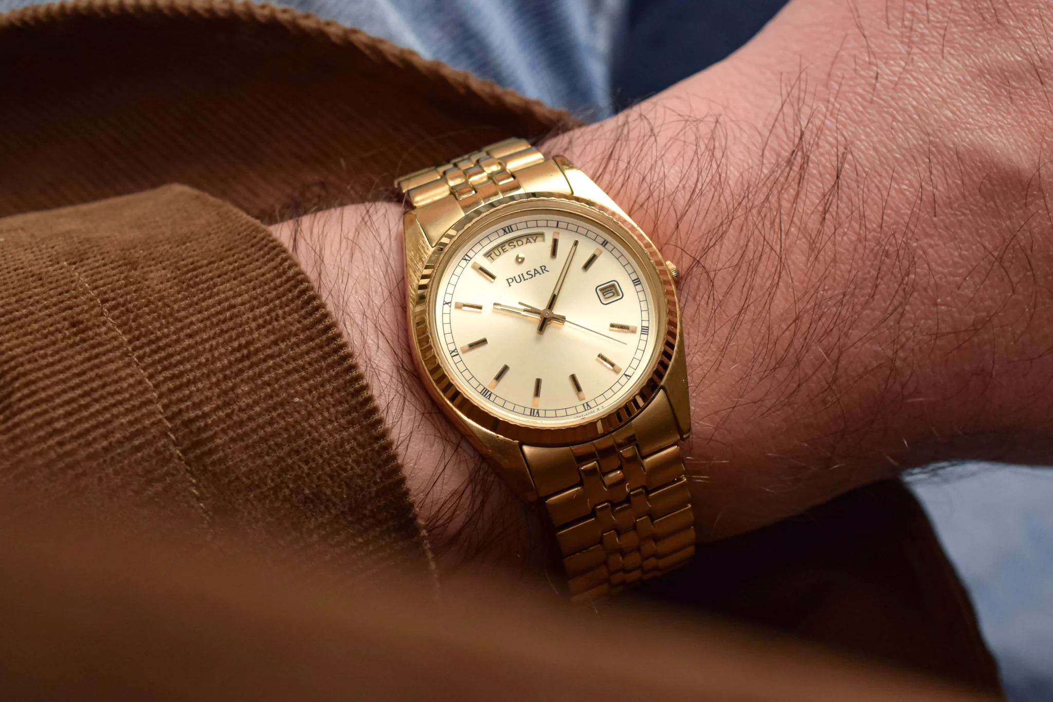 1997 Pulsar Golden Champagne Day-Date "President" - Image 2