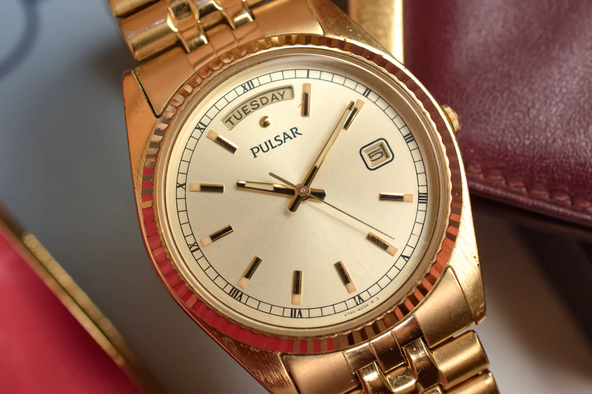 1997 Pulsar Golden Champagne Day-Date "President" - Image 3