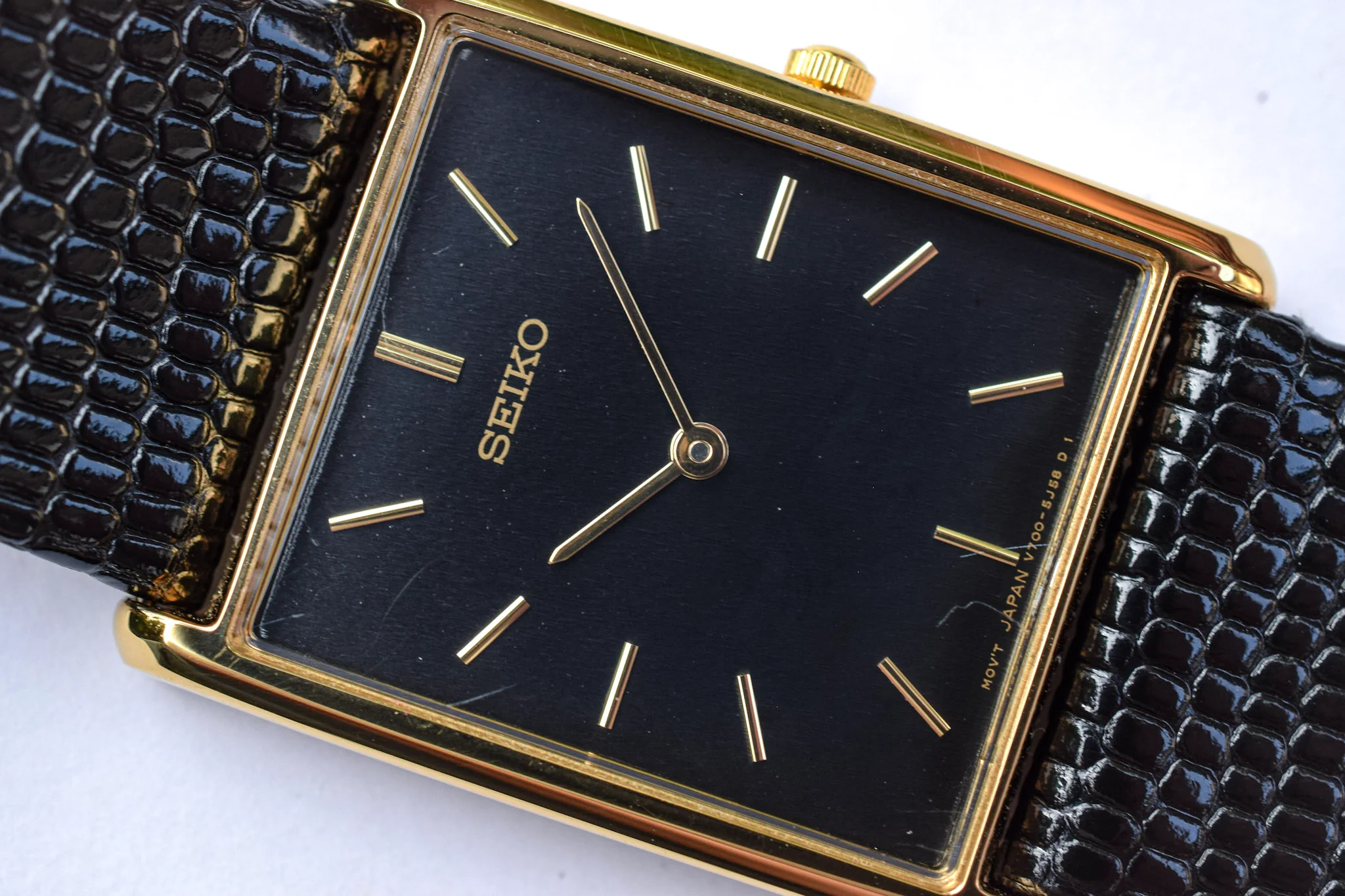 1997 Seiko Black Dial Tank "Amazing!" - Image 2
