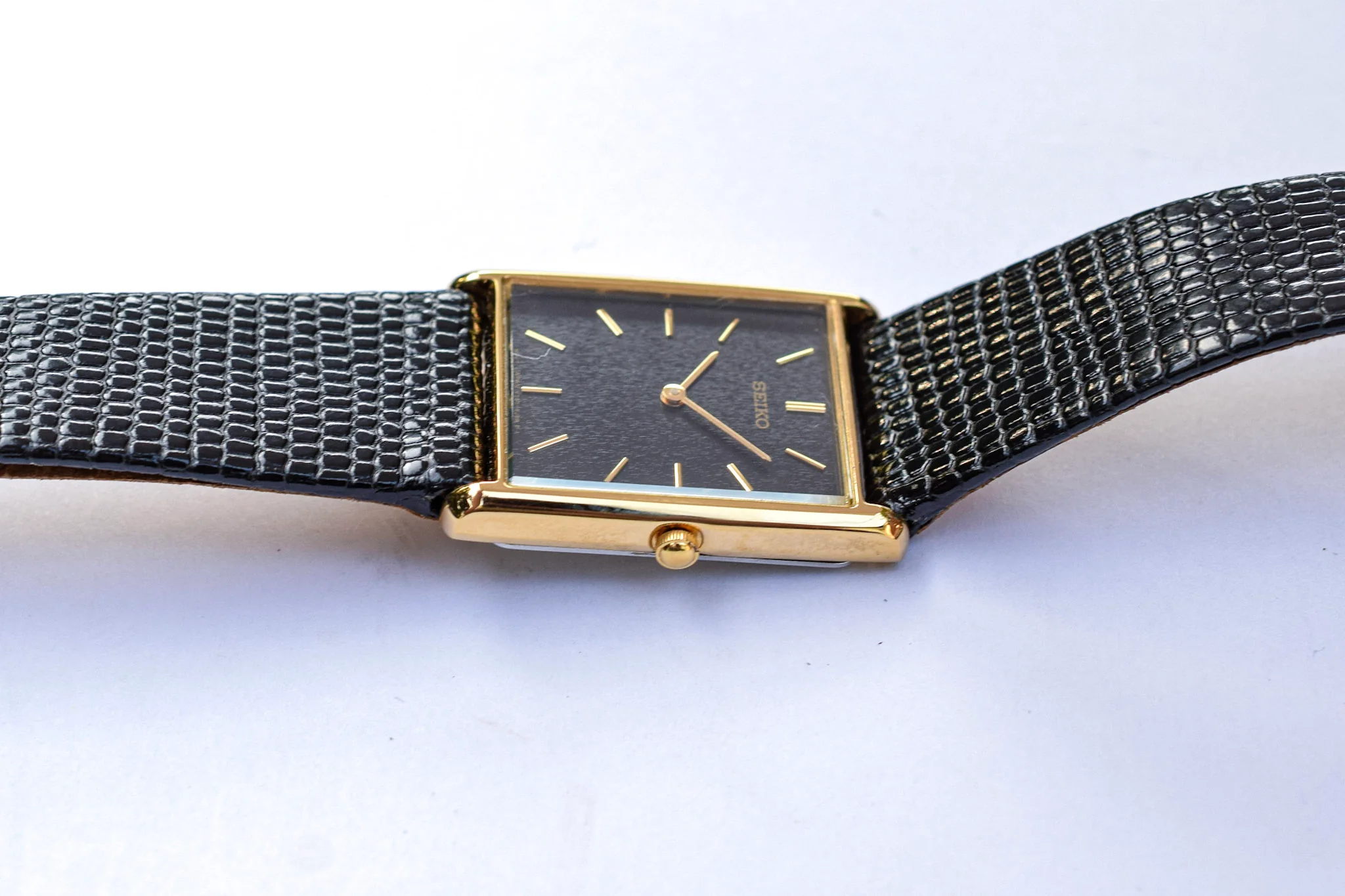 1997 Seiko Black Dial Tank "Amazing!" - Image 4