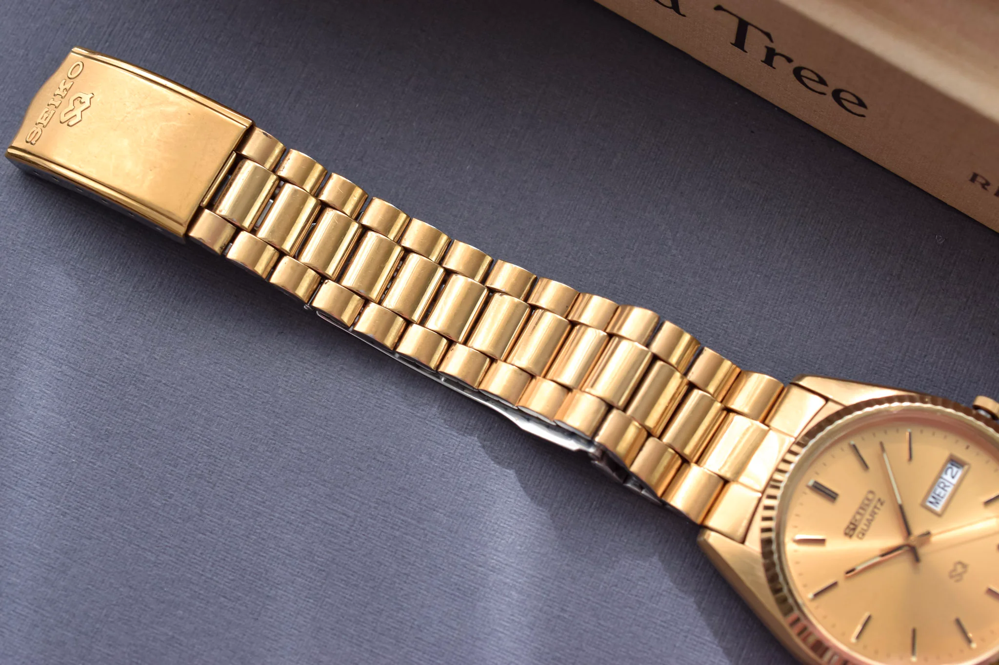 1997 Seiko SQ Champagne Dial Day-Date "President" - Image 7