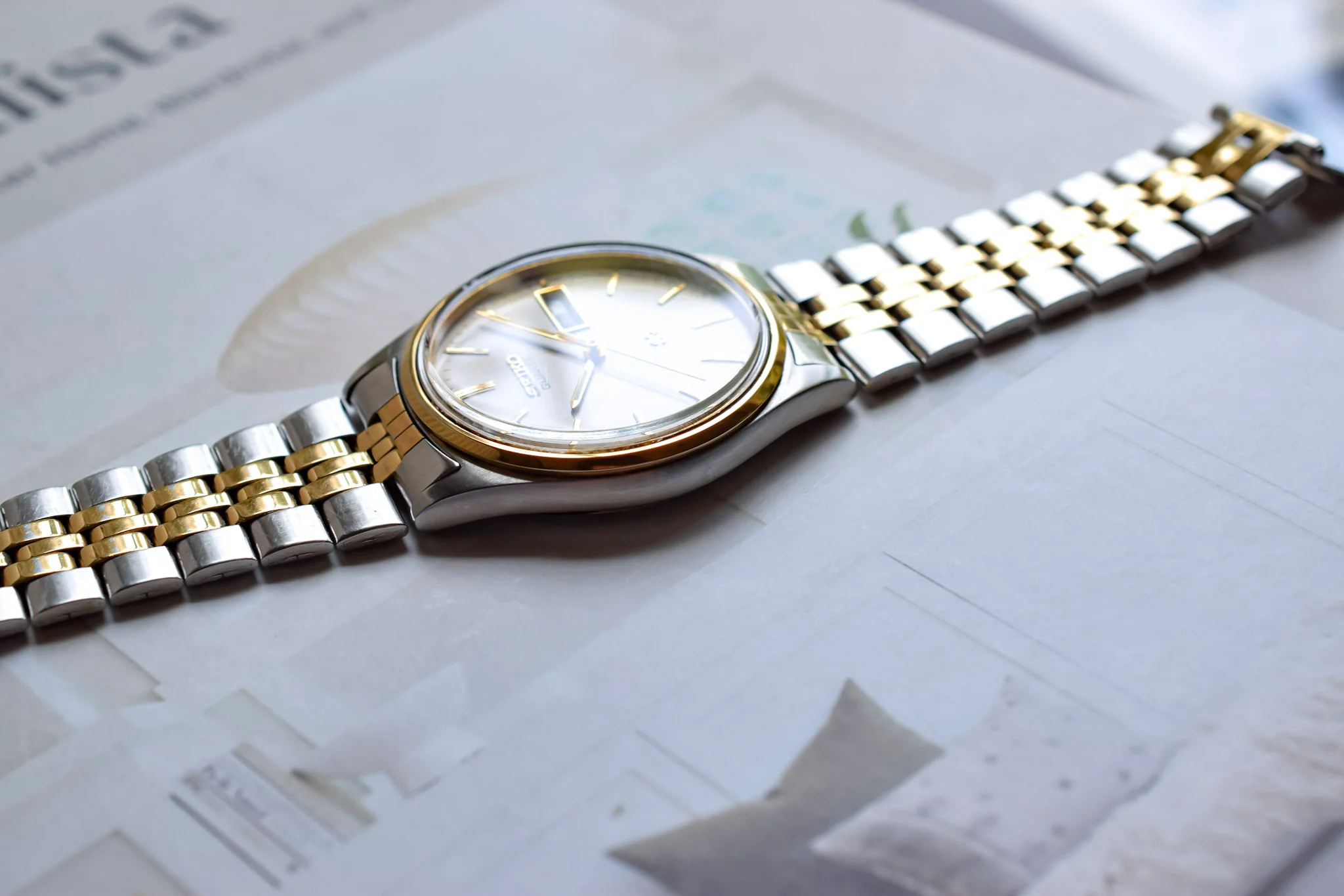 1997 Seiko SQ Ghost Dial Day-Date - Image 6