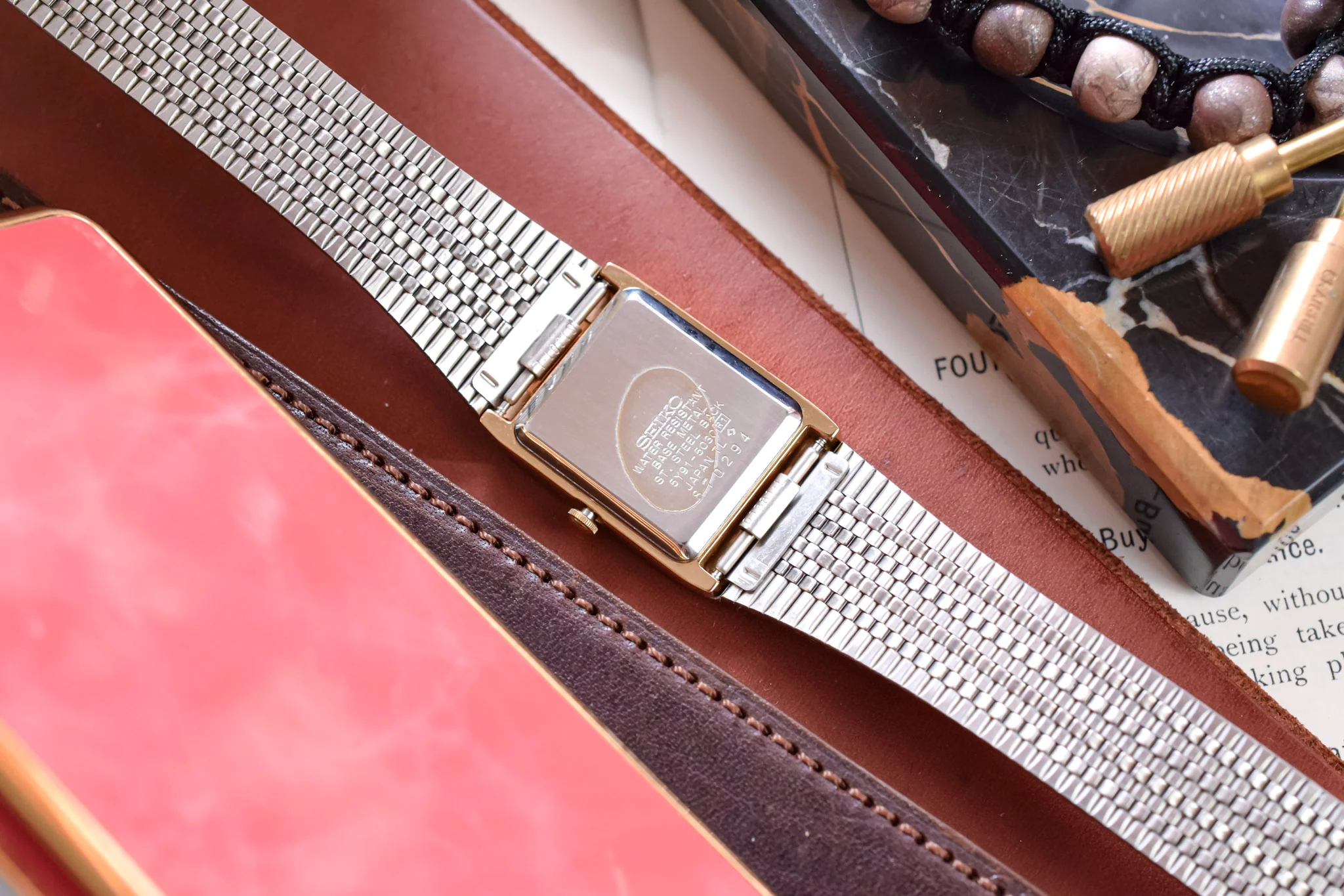 1998 Seiko Galaxy Champagne Mirrored Bezel Tank - Image 9