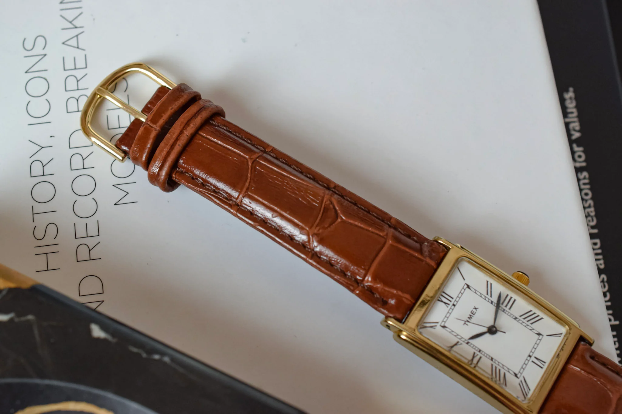 1998 Timex Quartz Stepped Case Roman Tank - Image 6