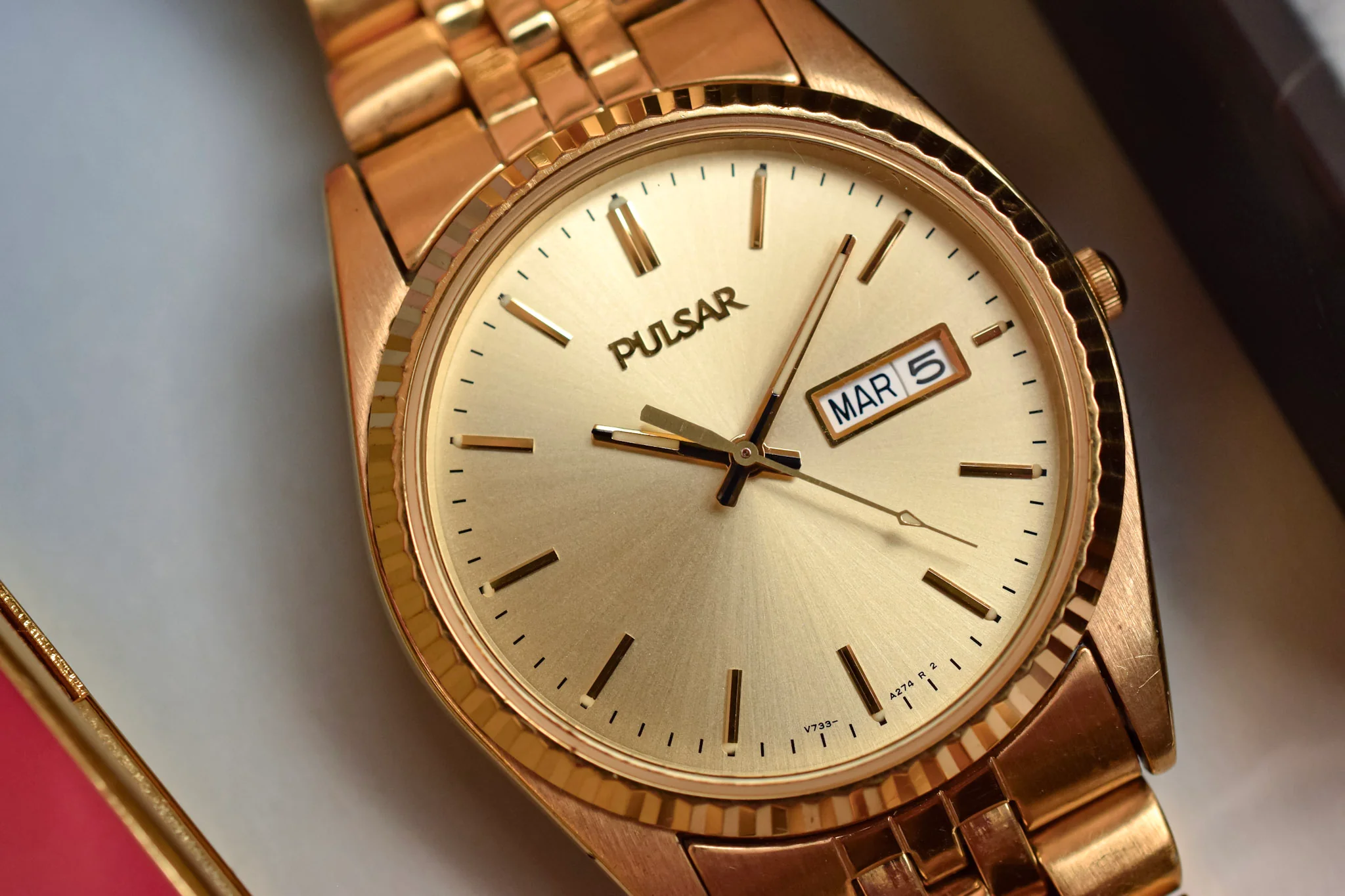 2000 Pulsar Golden Champagne Day-Date "Jubilee" - Image 3