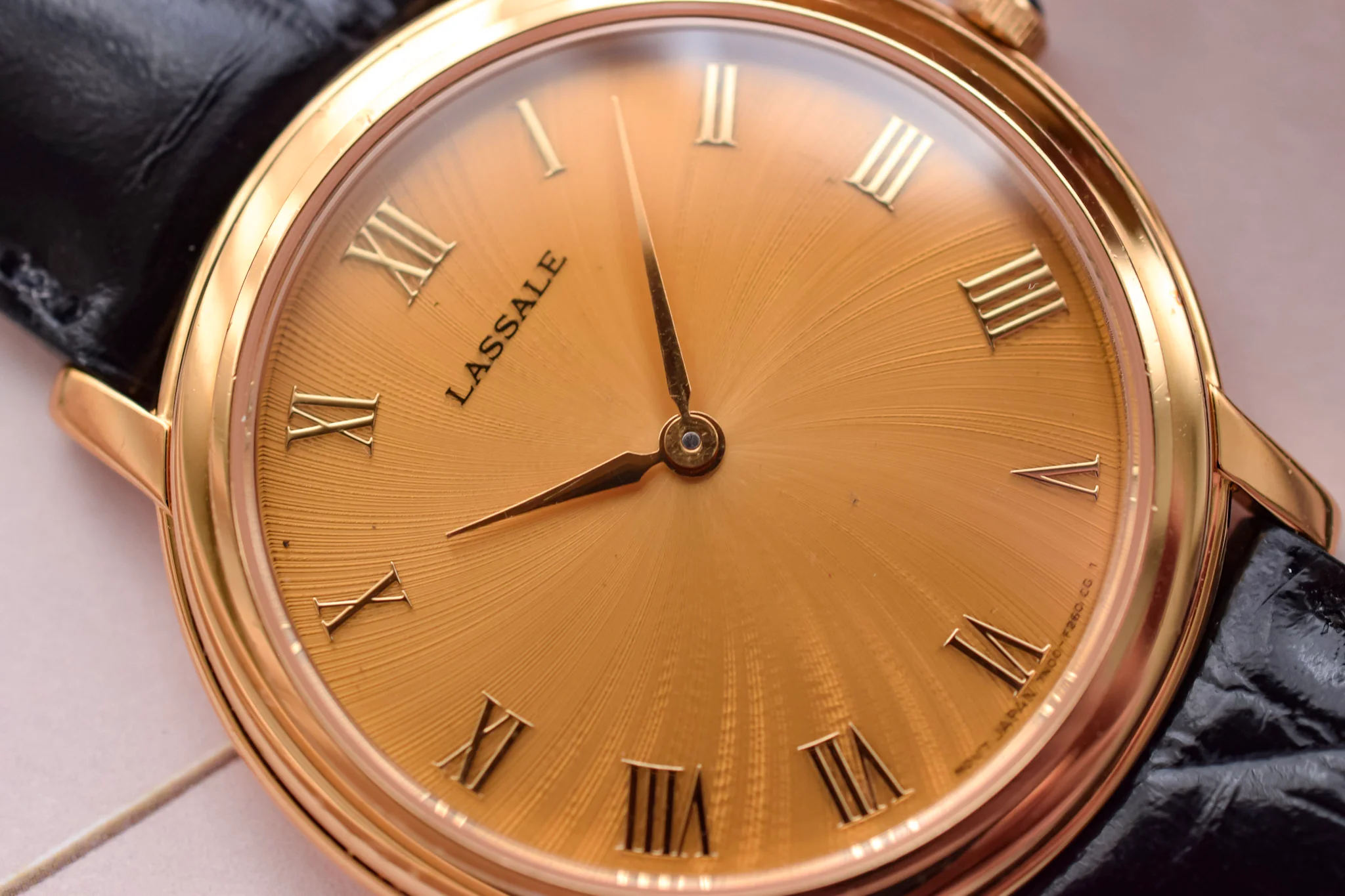 2000s NOS Seiko Lassale Radial Champagne Roman - Image 3
