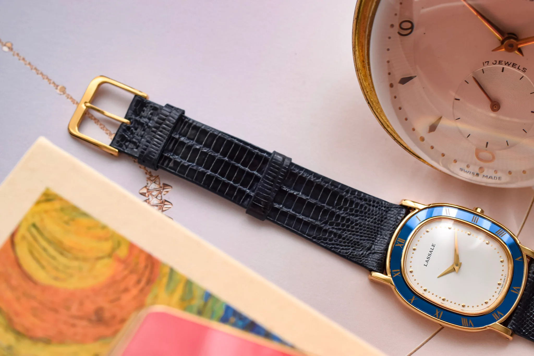 2001 NOS Seiko Lassale Blue Roman Bezel Ellipse - Image 5